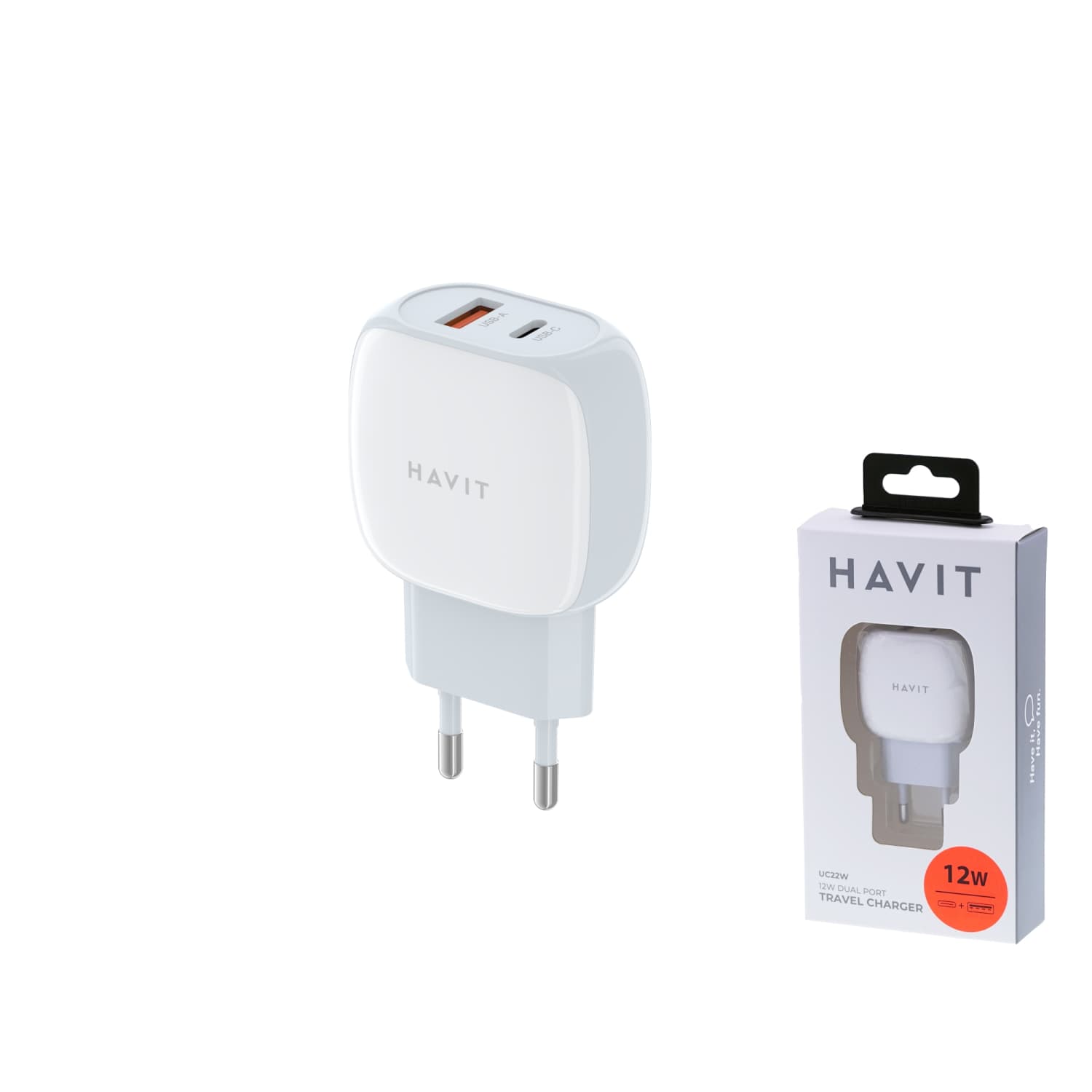 Tinklo įkroviklis usb/typec Havit dot 22