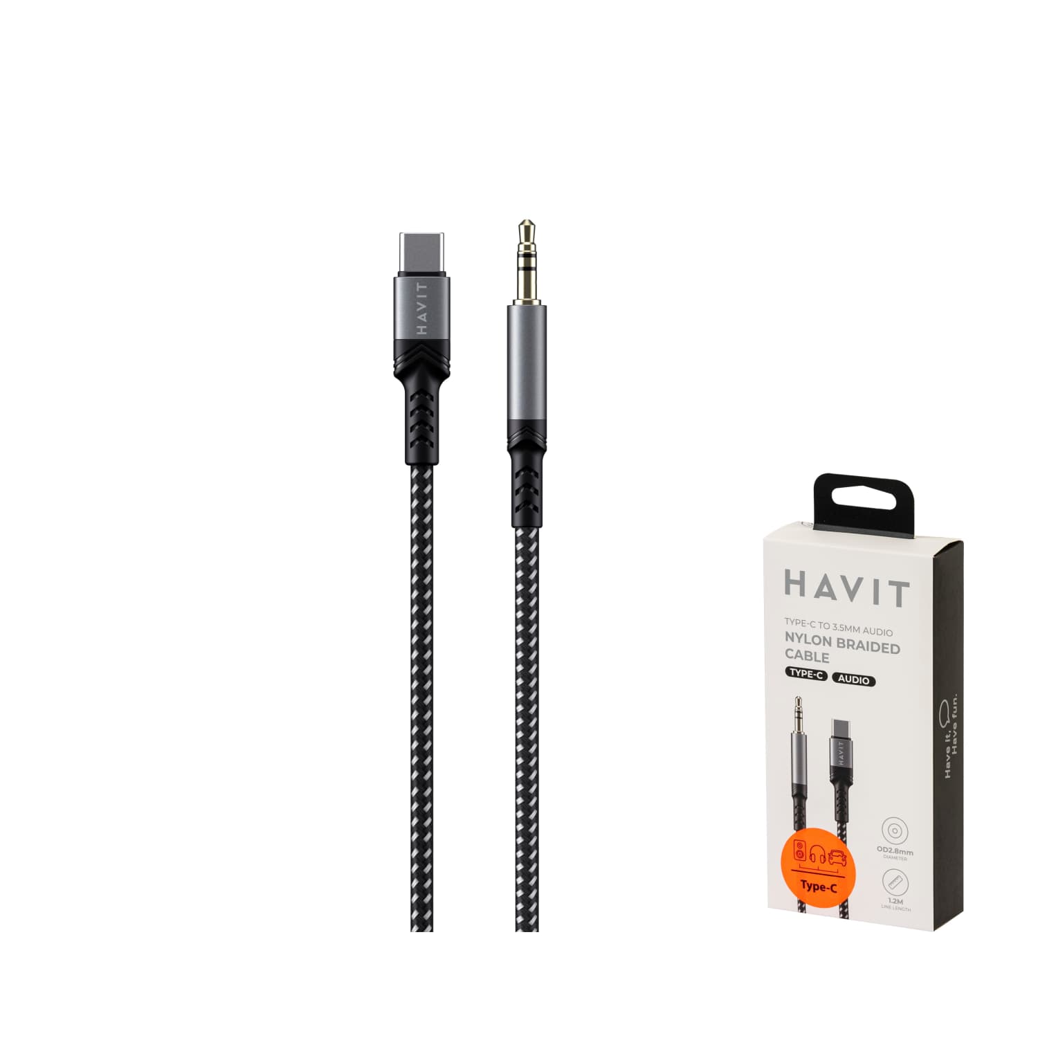 Audio kabelis ty.c-3.5mm Havit dot 6265