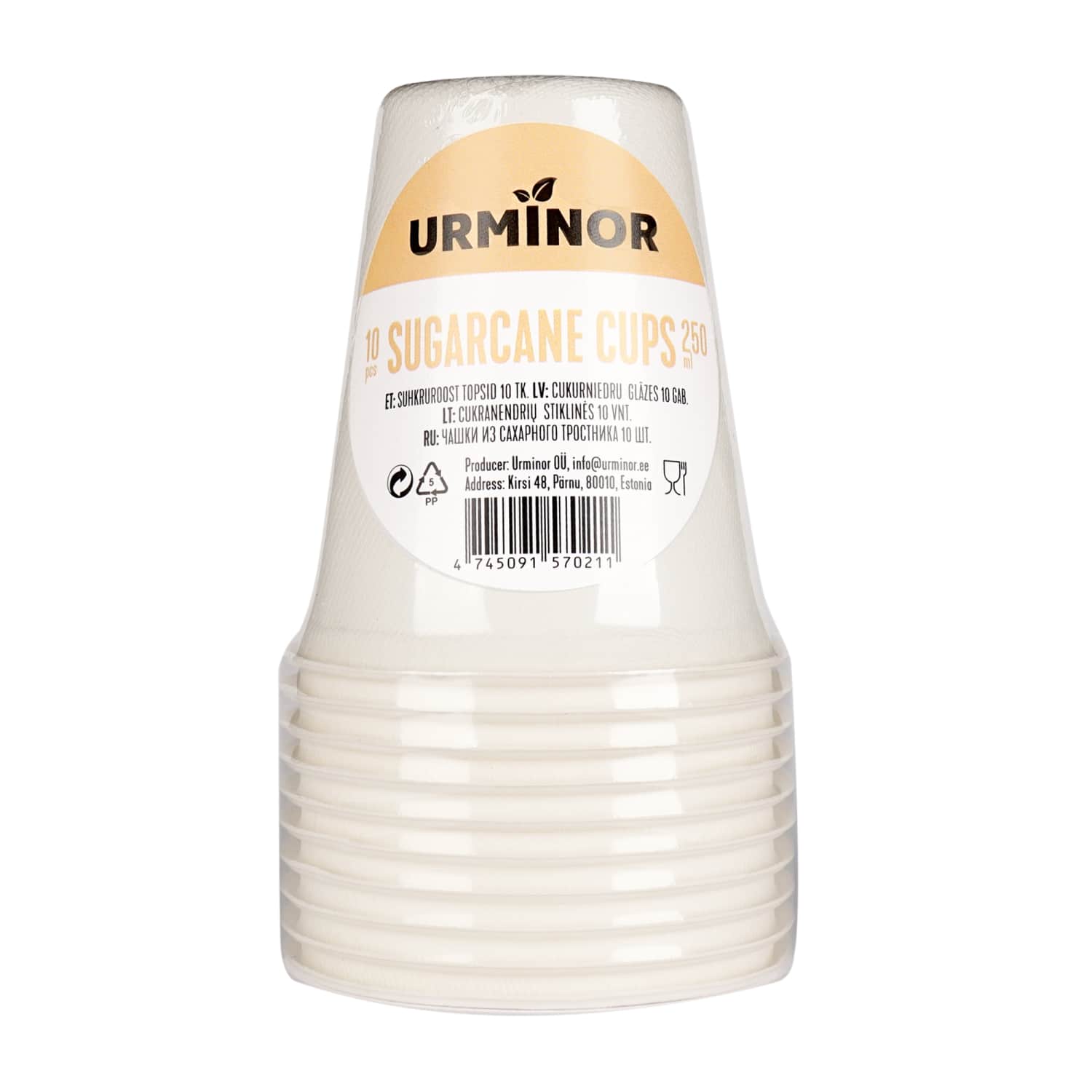 Cukurniedru glāzes 250ml 10gab