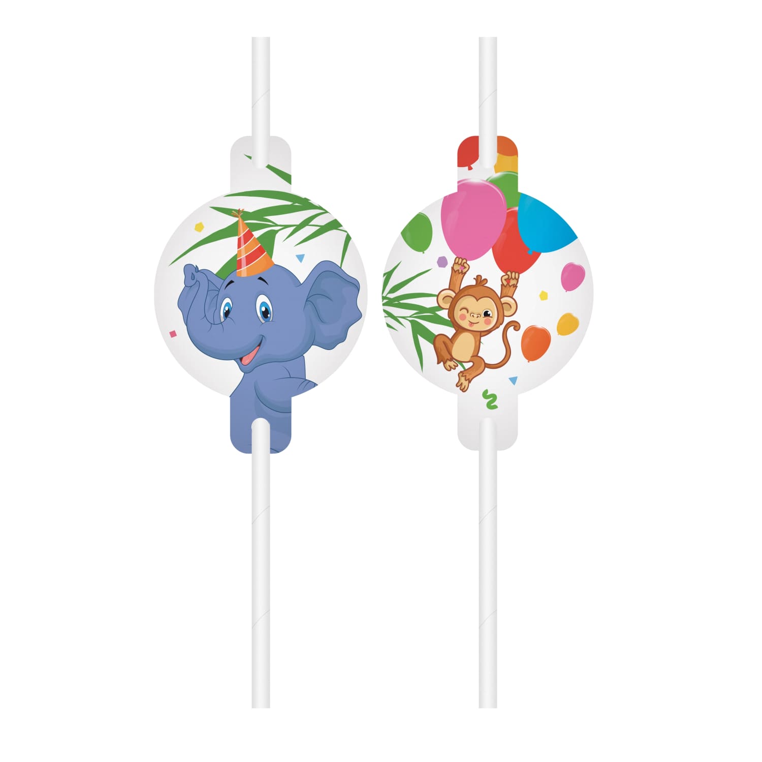 Pop. šiaudeliai „Jungle“ 4vnt