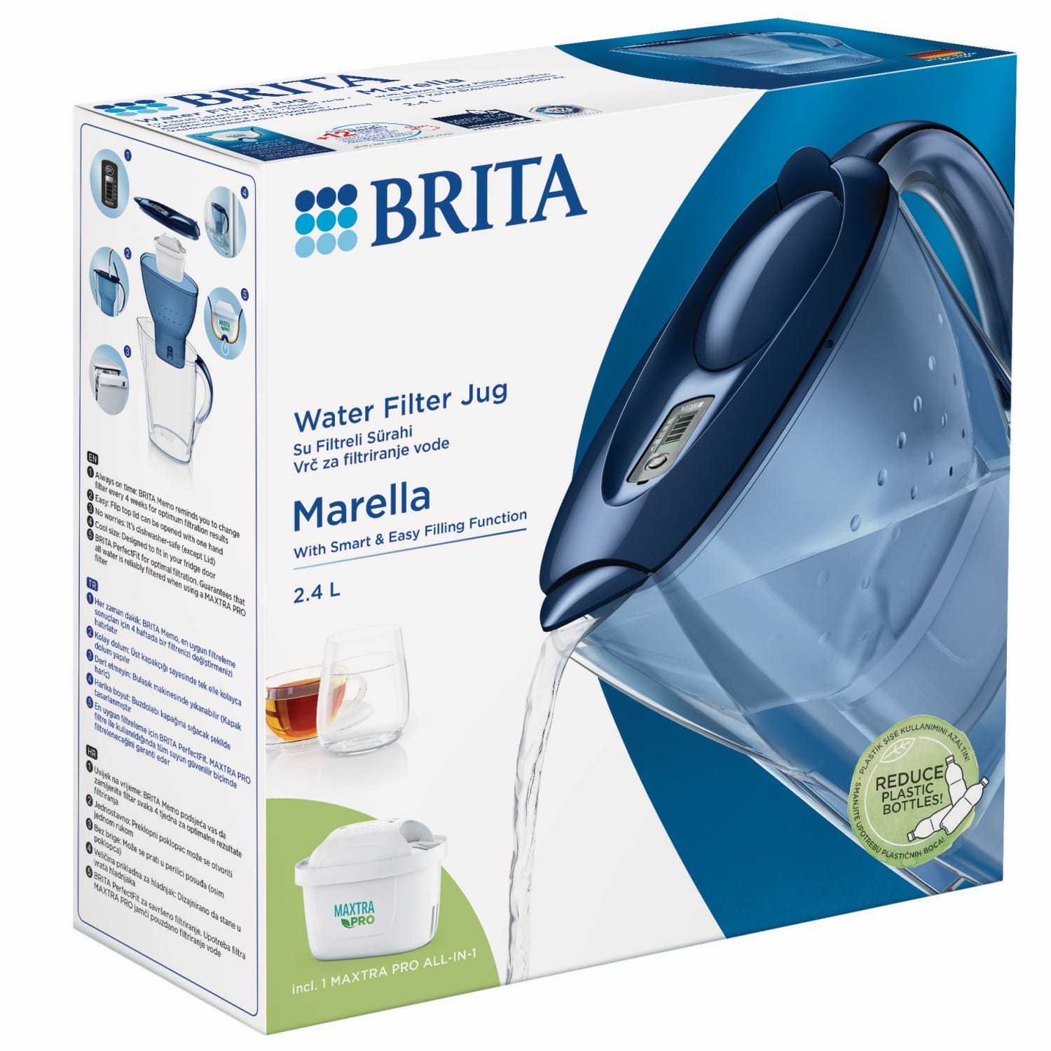 Filtrēšanas trauks Brita 2.4l MXpro zils