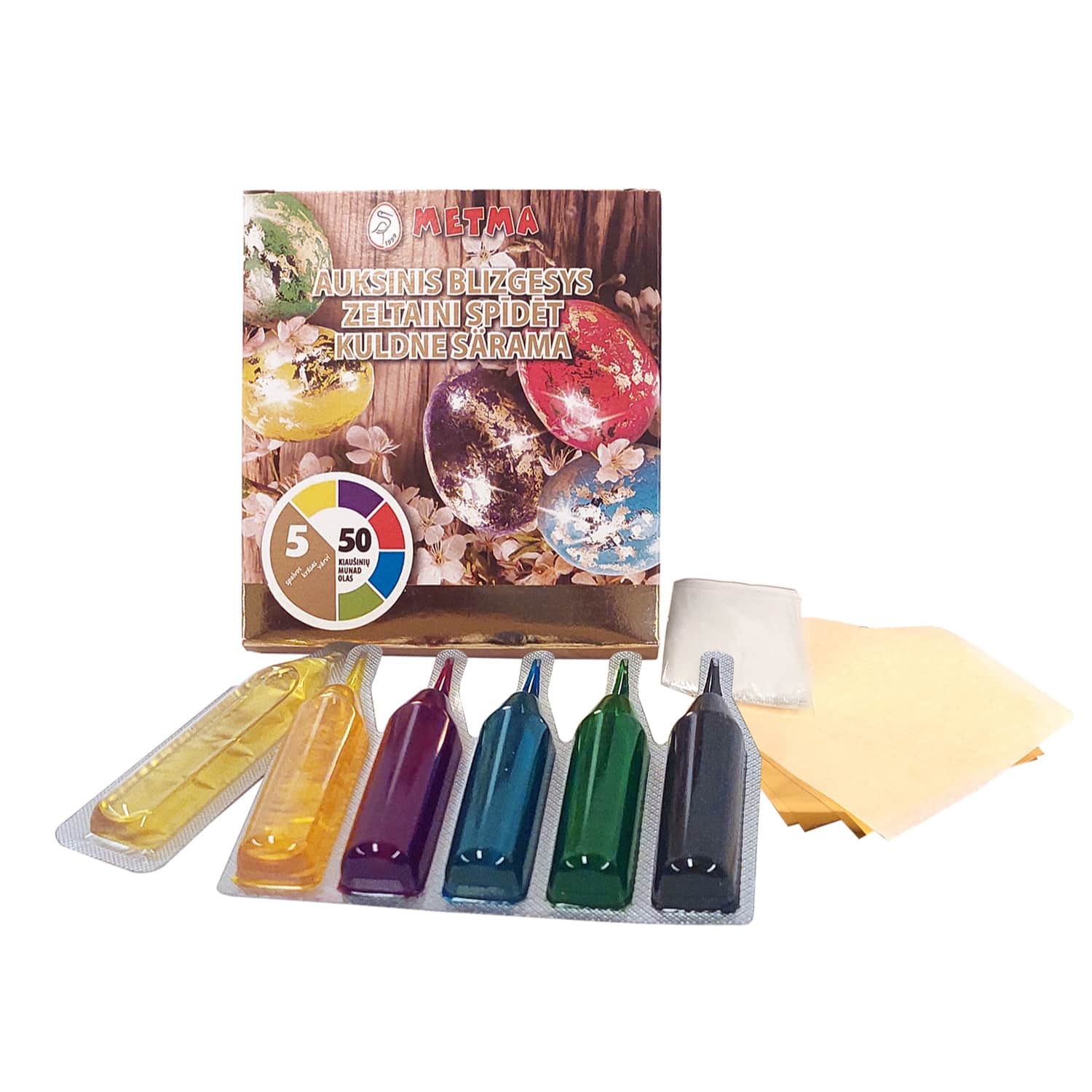 Perlamutriniai kiaušinių dažai, 5 spal. ES26