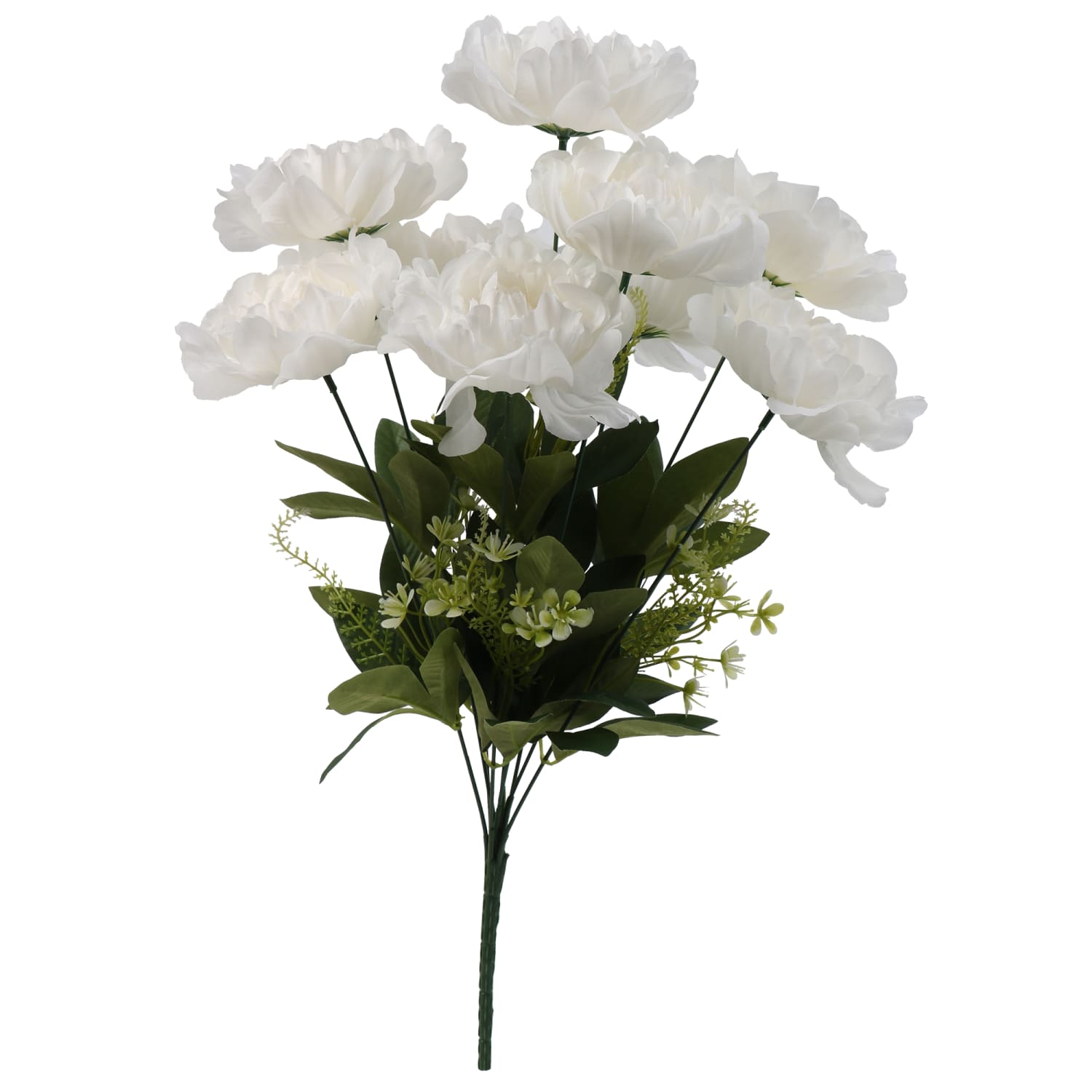 Mākslīgo peoniju pušķis balts 55cm AW26