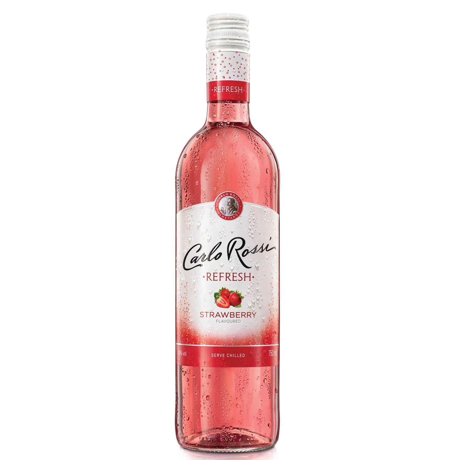 Arom. vīn. dzēr. Carlo Rossi zemeņu 10% 0,75l
