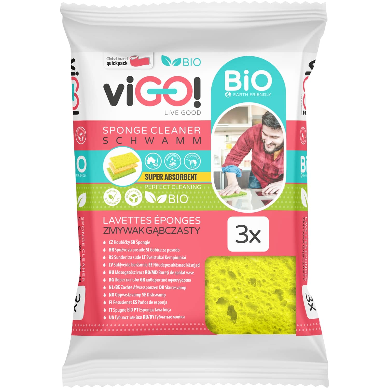 Pesusvamm Vigo! Orgaaniline 3tk