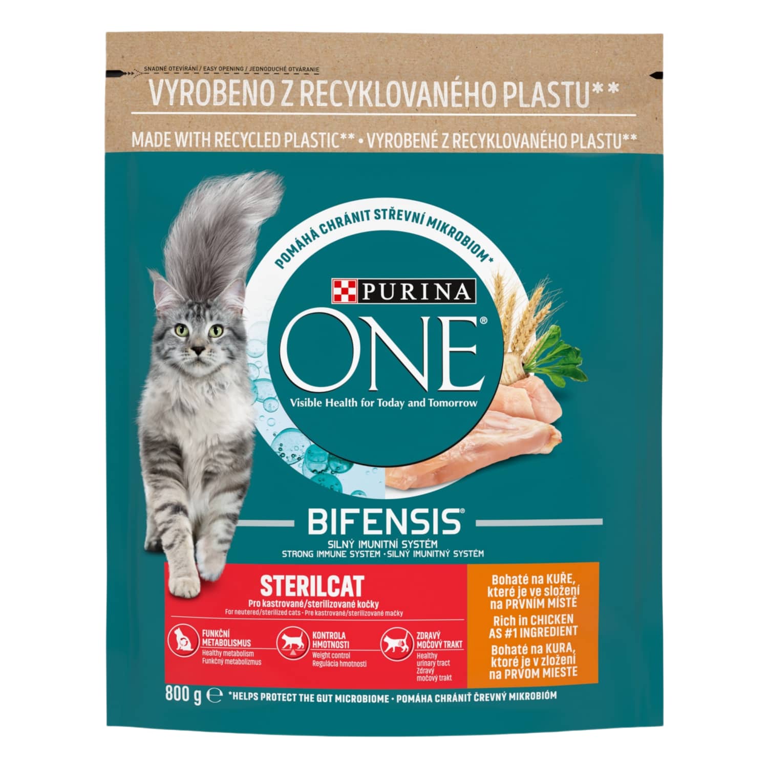 Kassitoit kuiv Purina One Steril. kanaga 800g