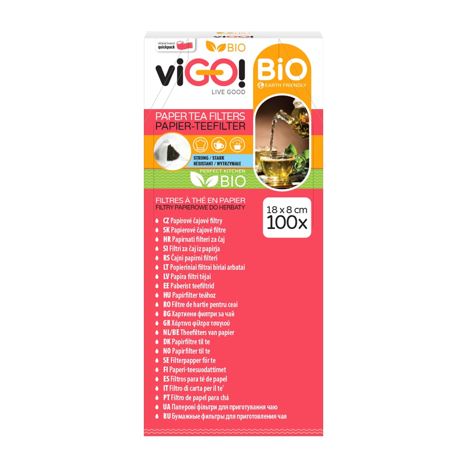 Teefiltrid Vigo suurus L 100tk