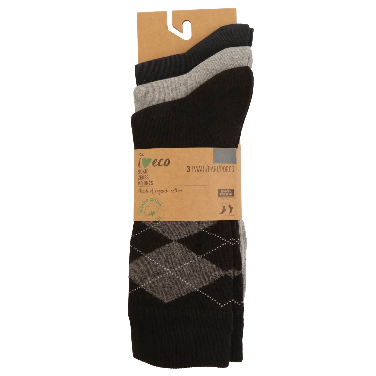 Kojinės I LOVE ECO, 44 / 47, 3 poros