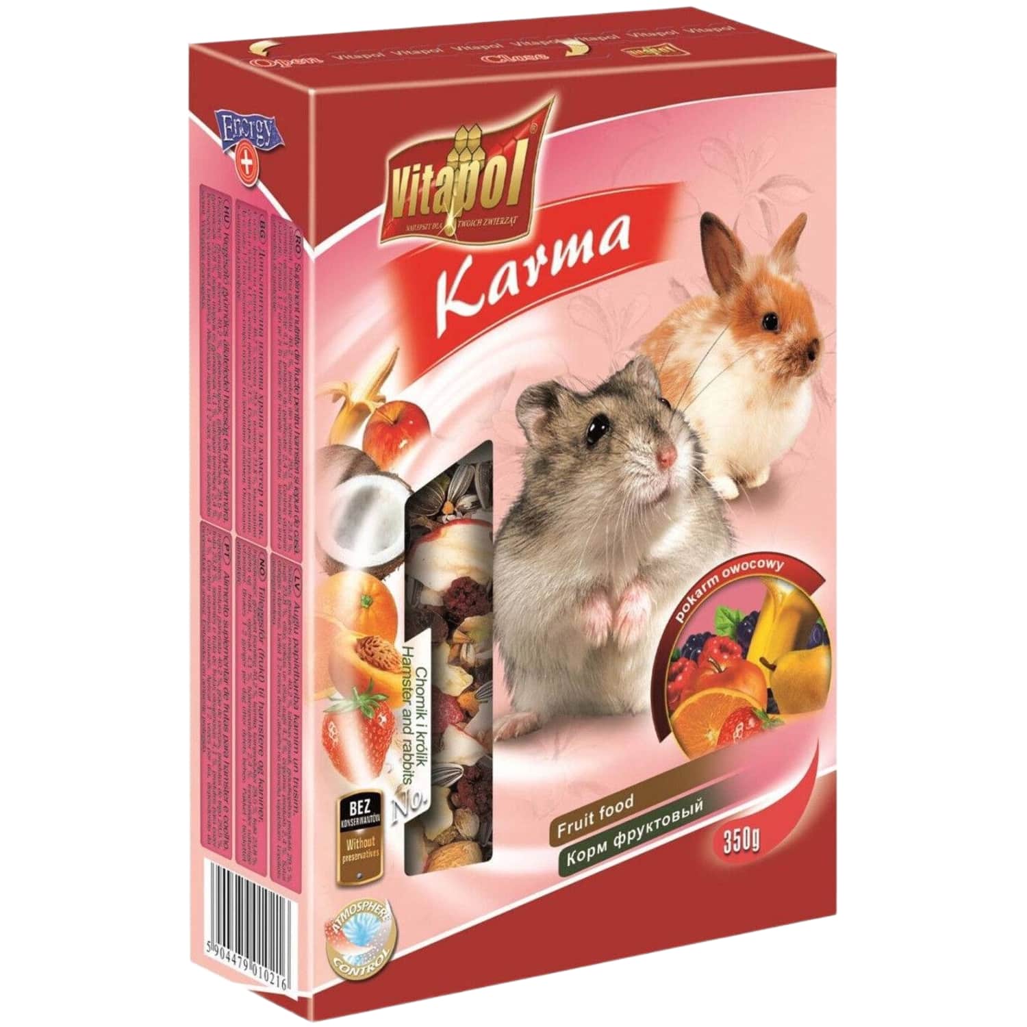 Barība kāmjiem,trušiem Vitapol augļu mix 350g