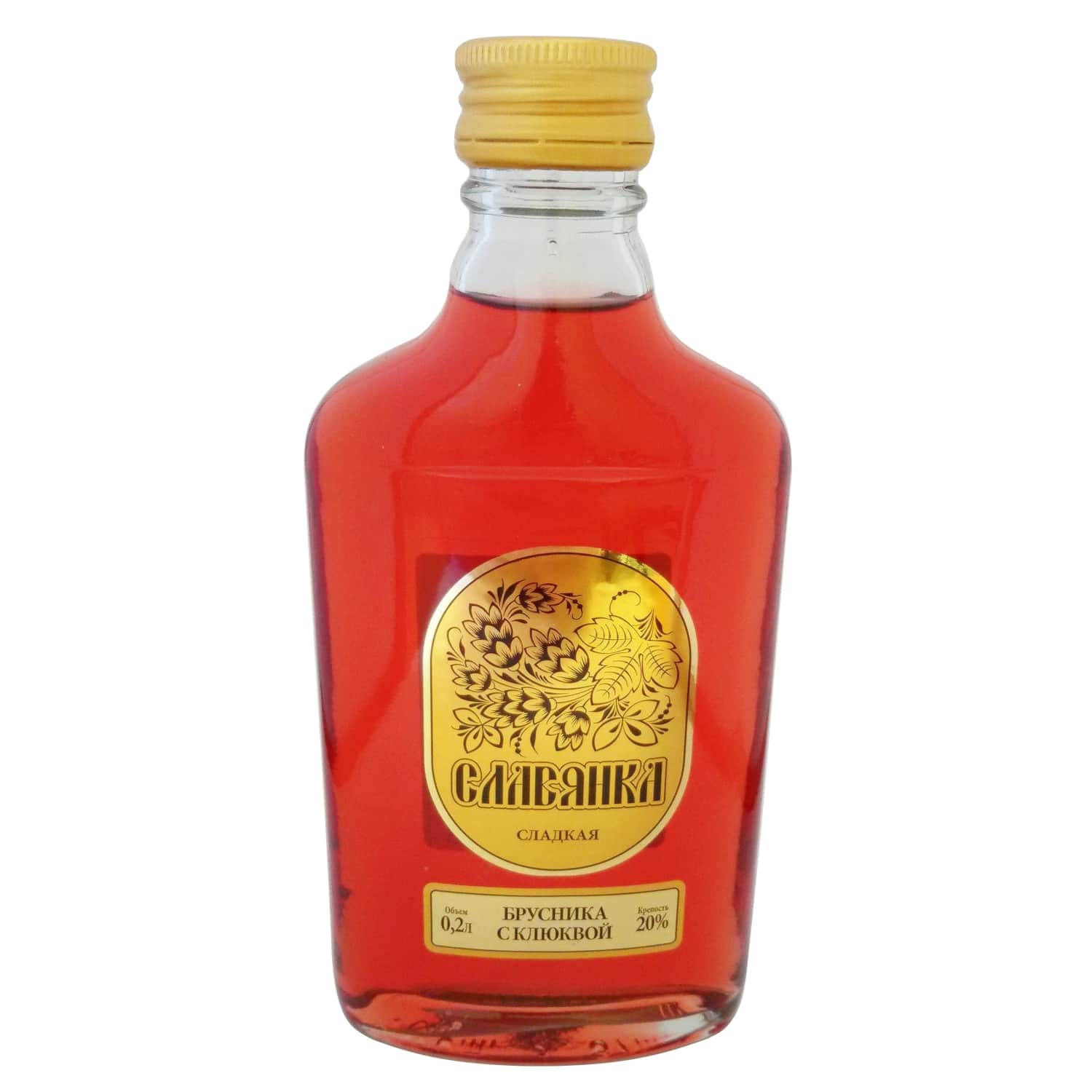 St. alk. dz. Slavjanka brūk. dzērv. 20% 0,2l