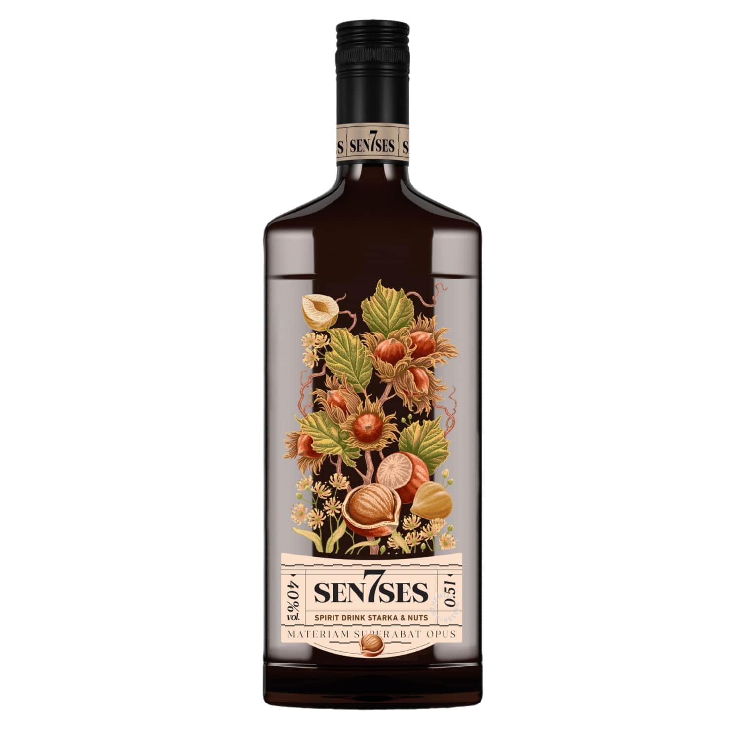 Trauktinė 7 SENSES RIEŠUTAI, 40 %, 0,5 l