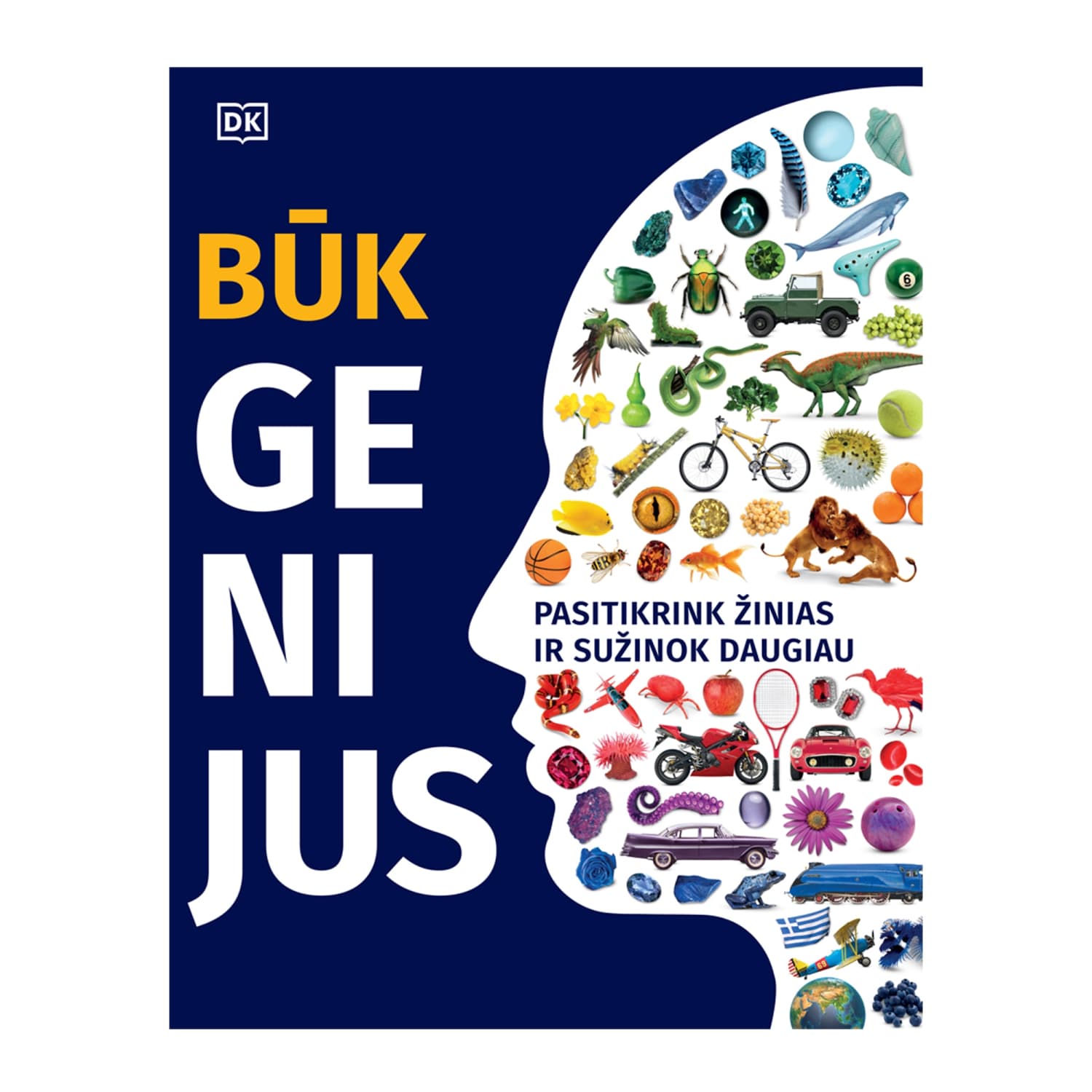 Knyga BŪK GENIJ. PAS. ŽIN. SUŽ. DAUGIAU
