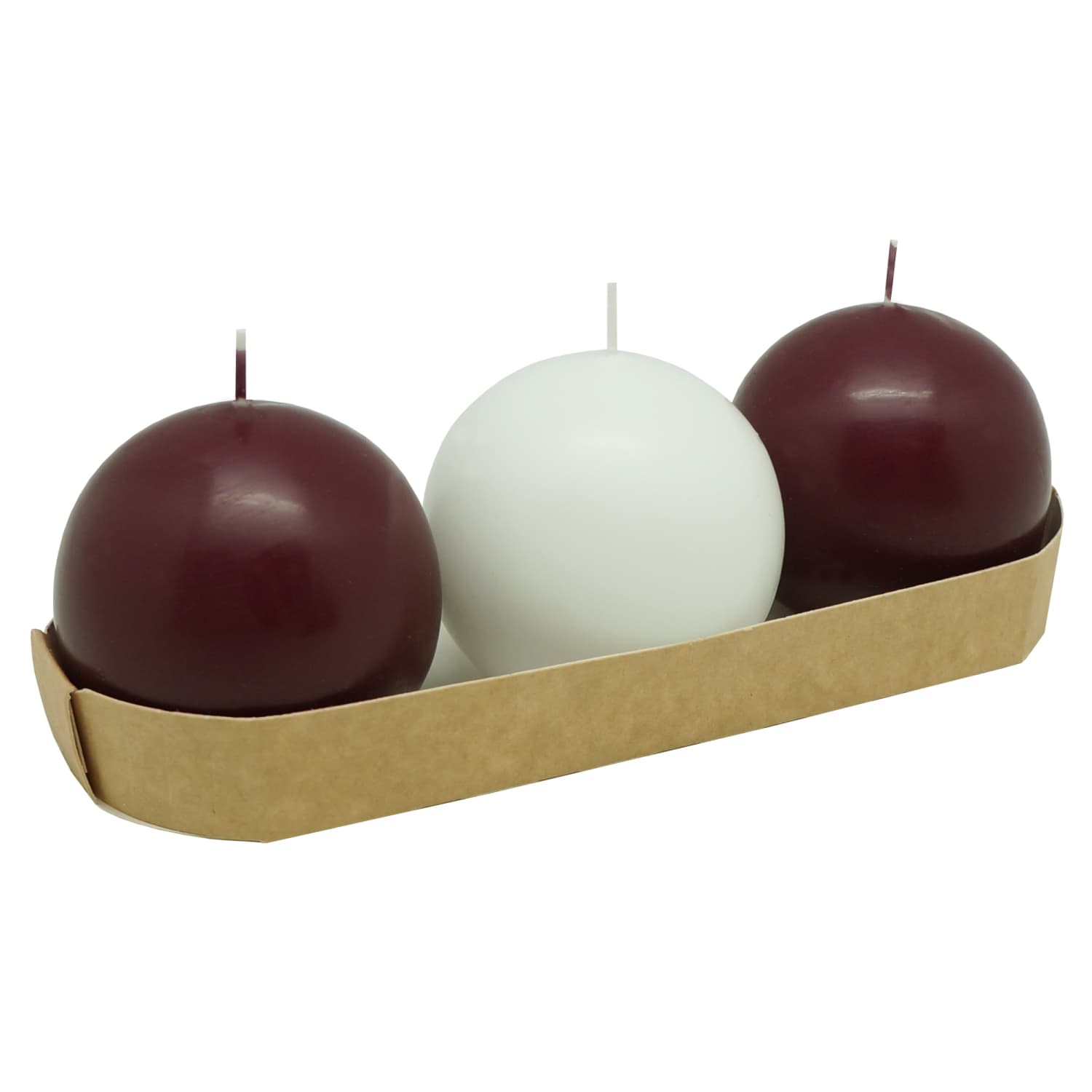 Parafīna lodes svece 6cm 3gab LV