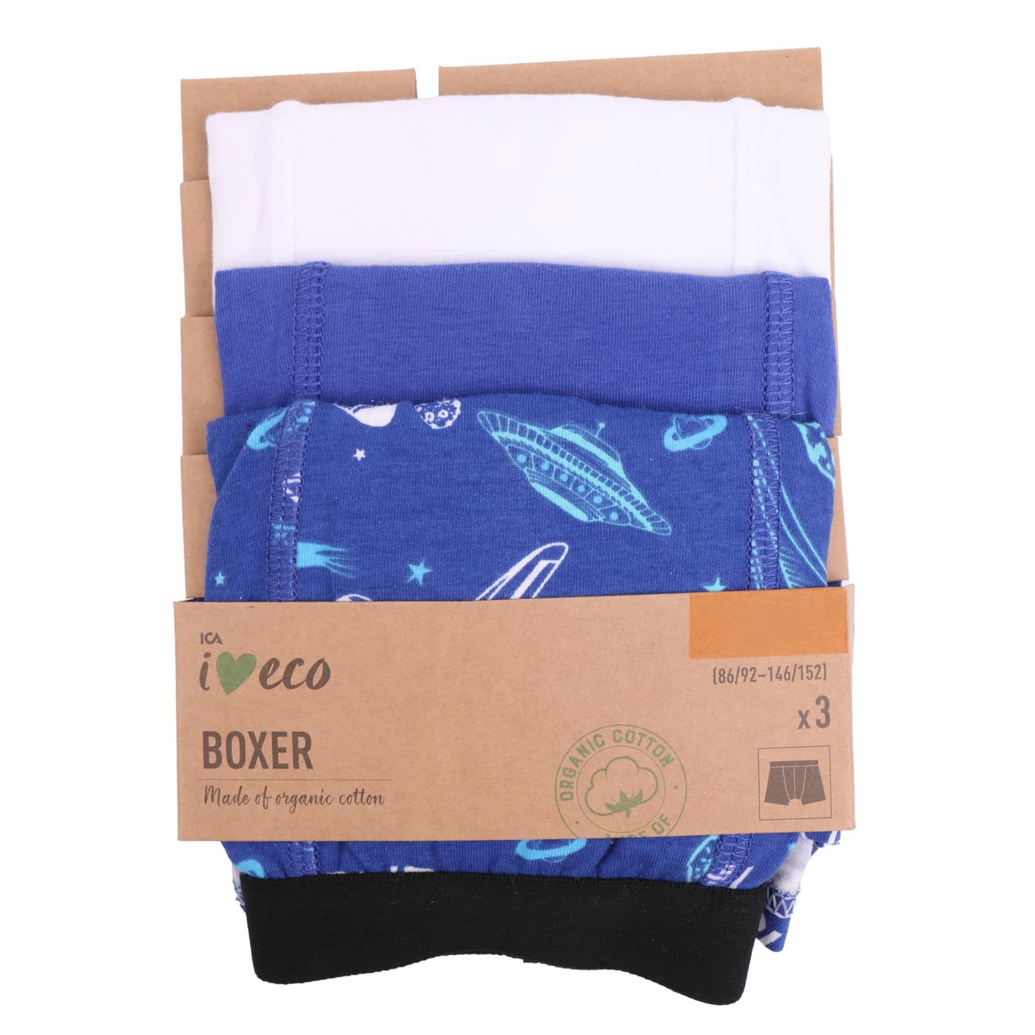 Poiste bokserid I Love Eco 3p 146/152