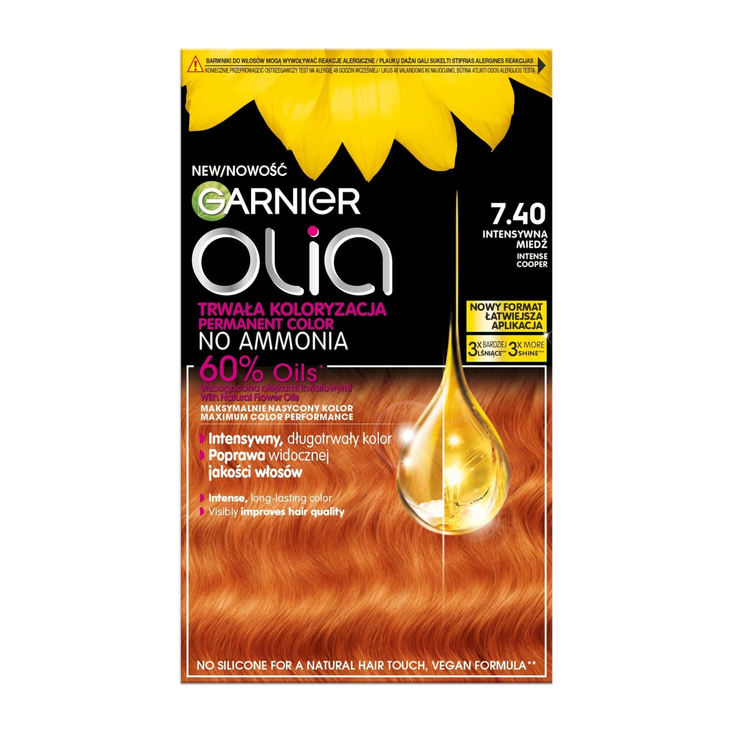 J.värv Garnier Olia k.püs. 7,40 int. vask 1tk