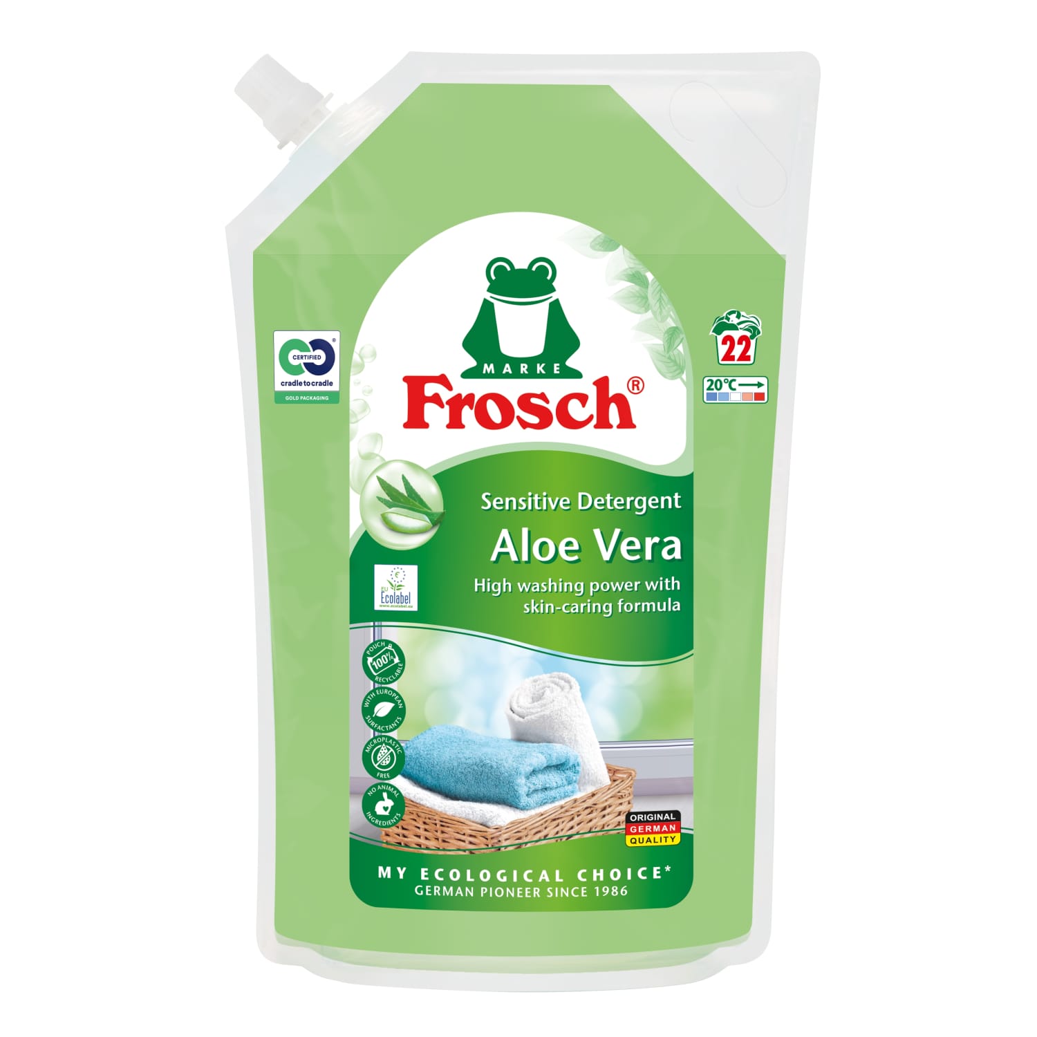 Skalbimo priemonė FROSCH ALOE VERA, 1,5 l