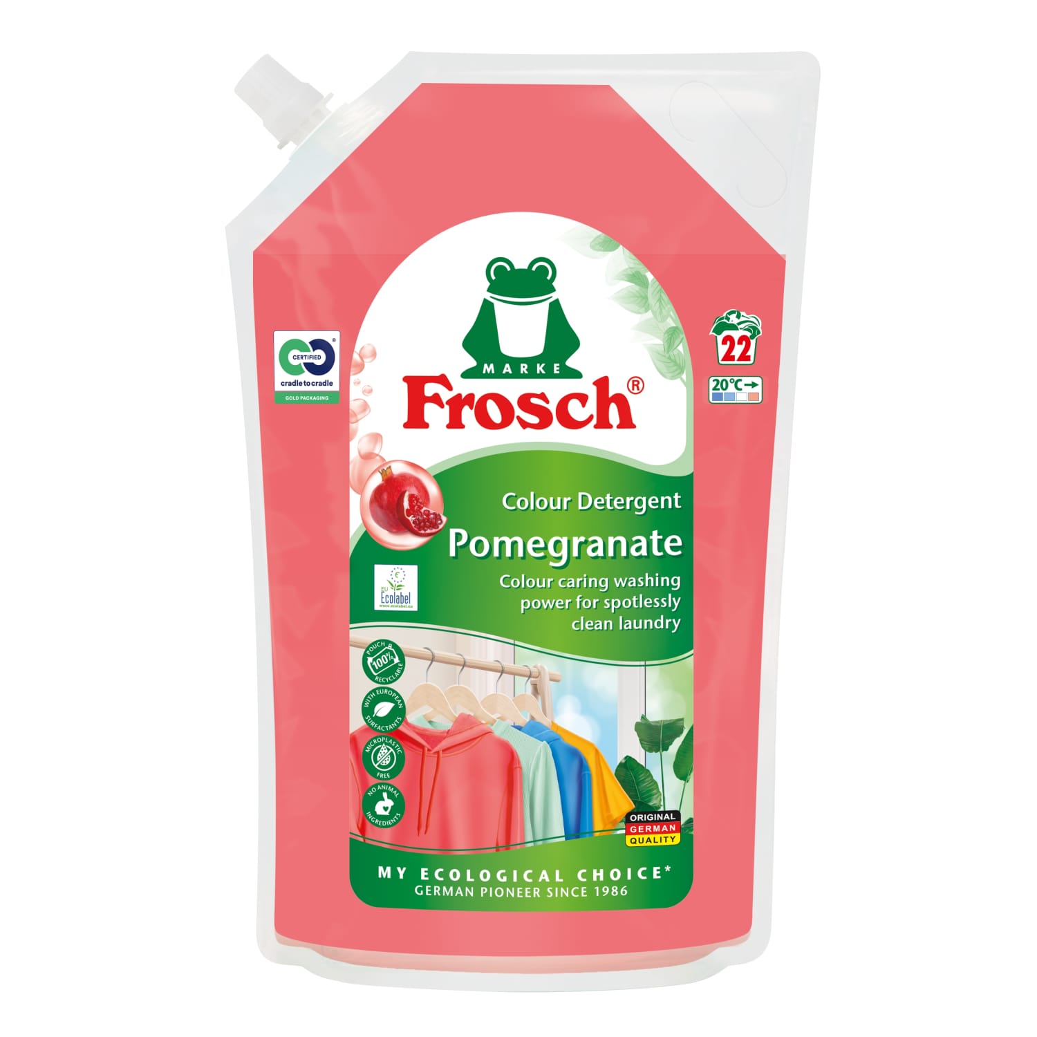 Skalbimo priem. FROSCH POMEGRANATE, 1,5 l