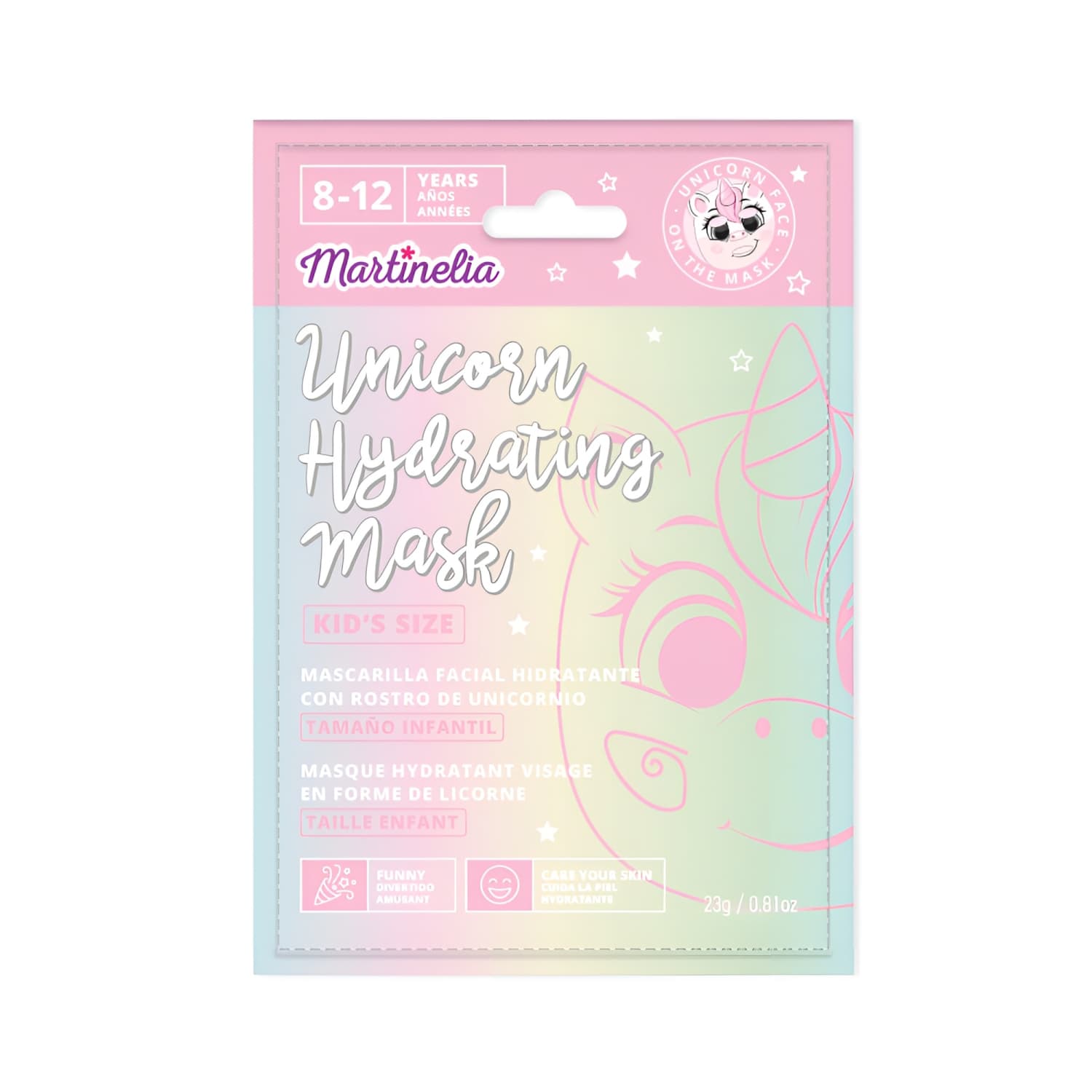 Sejas maska Martinelia Unicorn mitrinoša 1gab