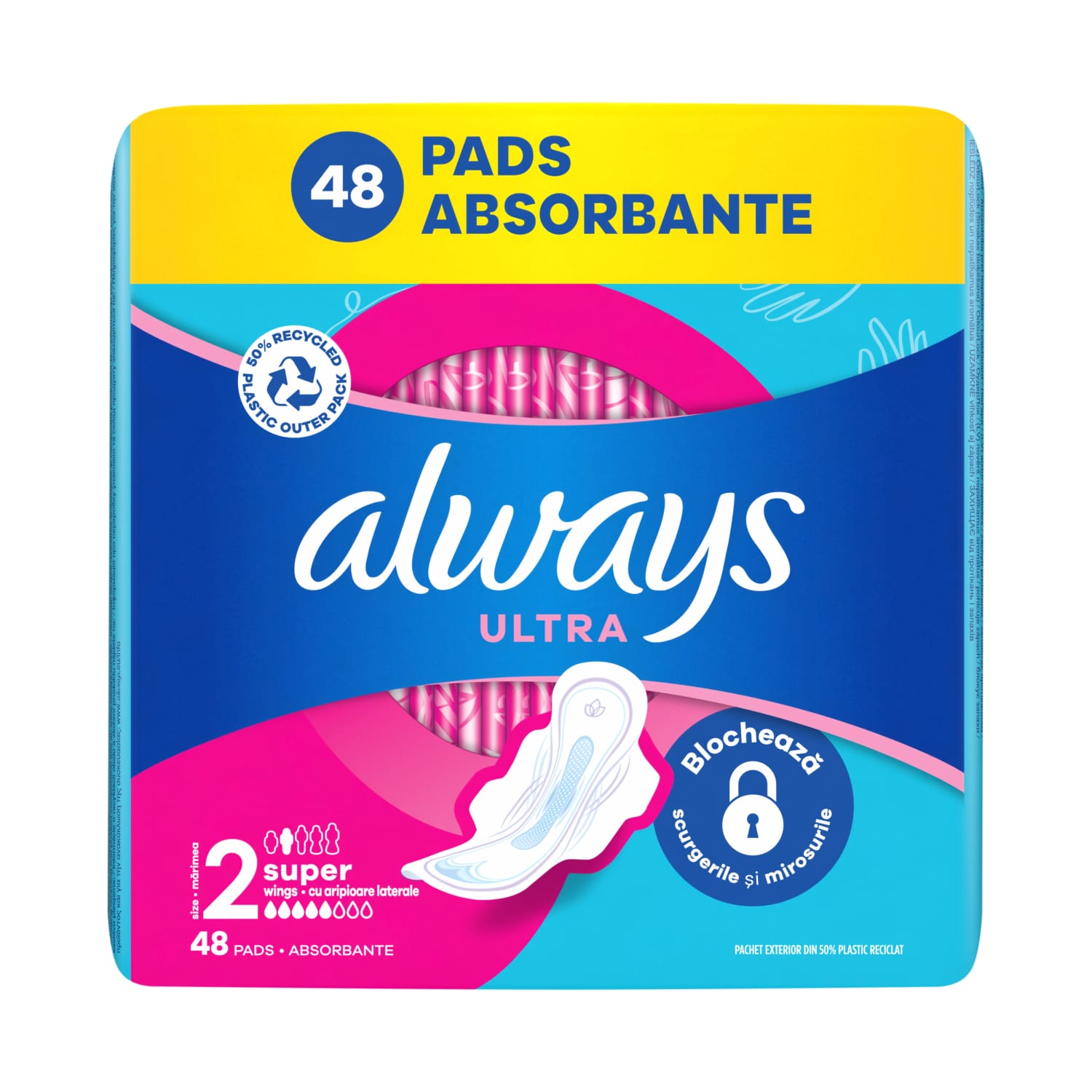 Hig. paketai ALWAYS ULTRA SUPER MP S2, 48 vnt