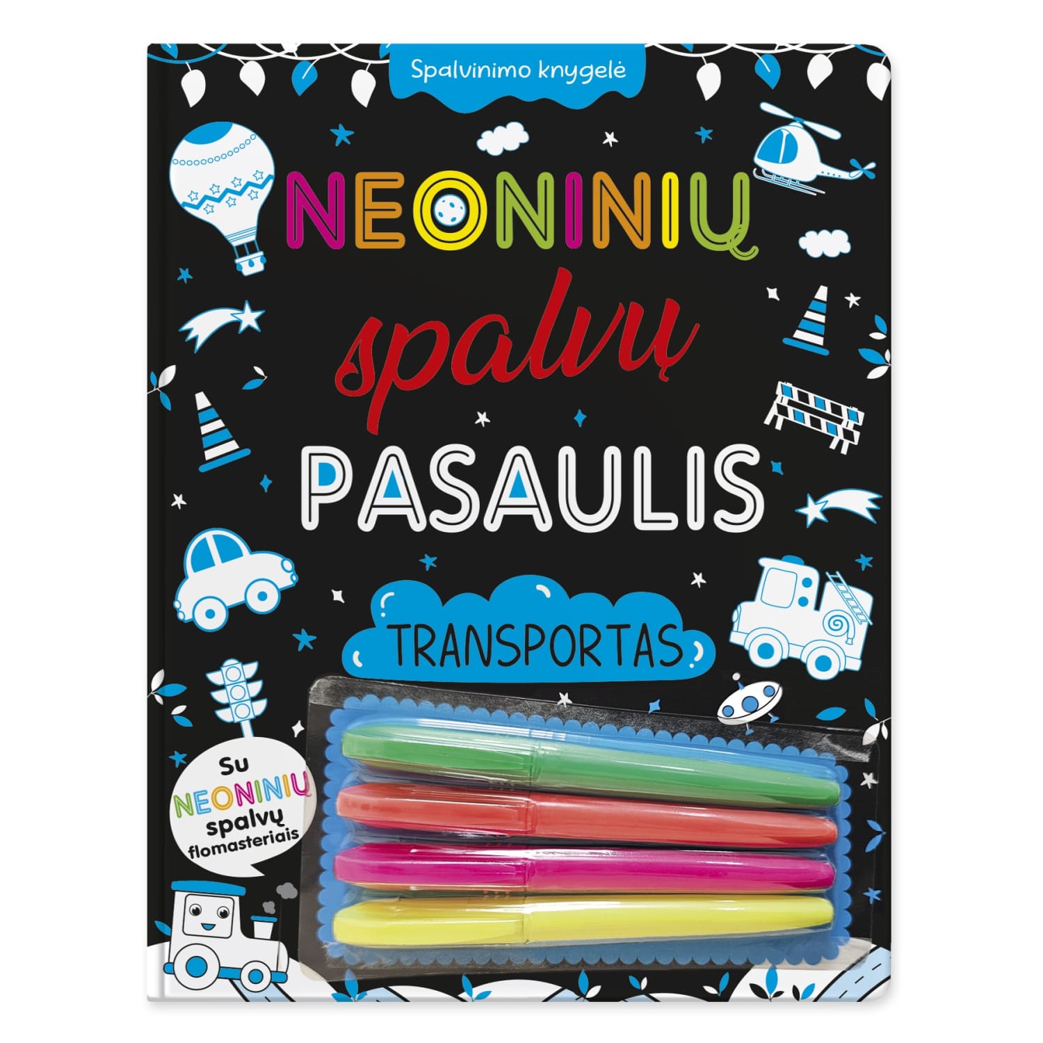 Spalv. knyga TRANSPORTAS.NEON.SPALVŲ PASAULIS
