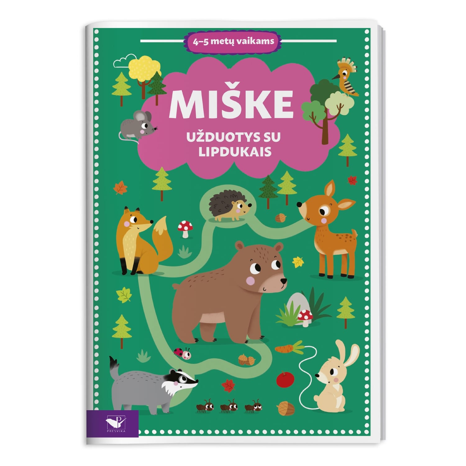 Knyga MIŠKE.UŽDUOTYS SU LIPDUKAIS 4-5 M.