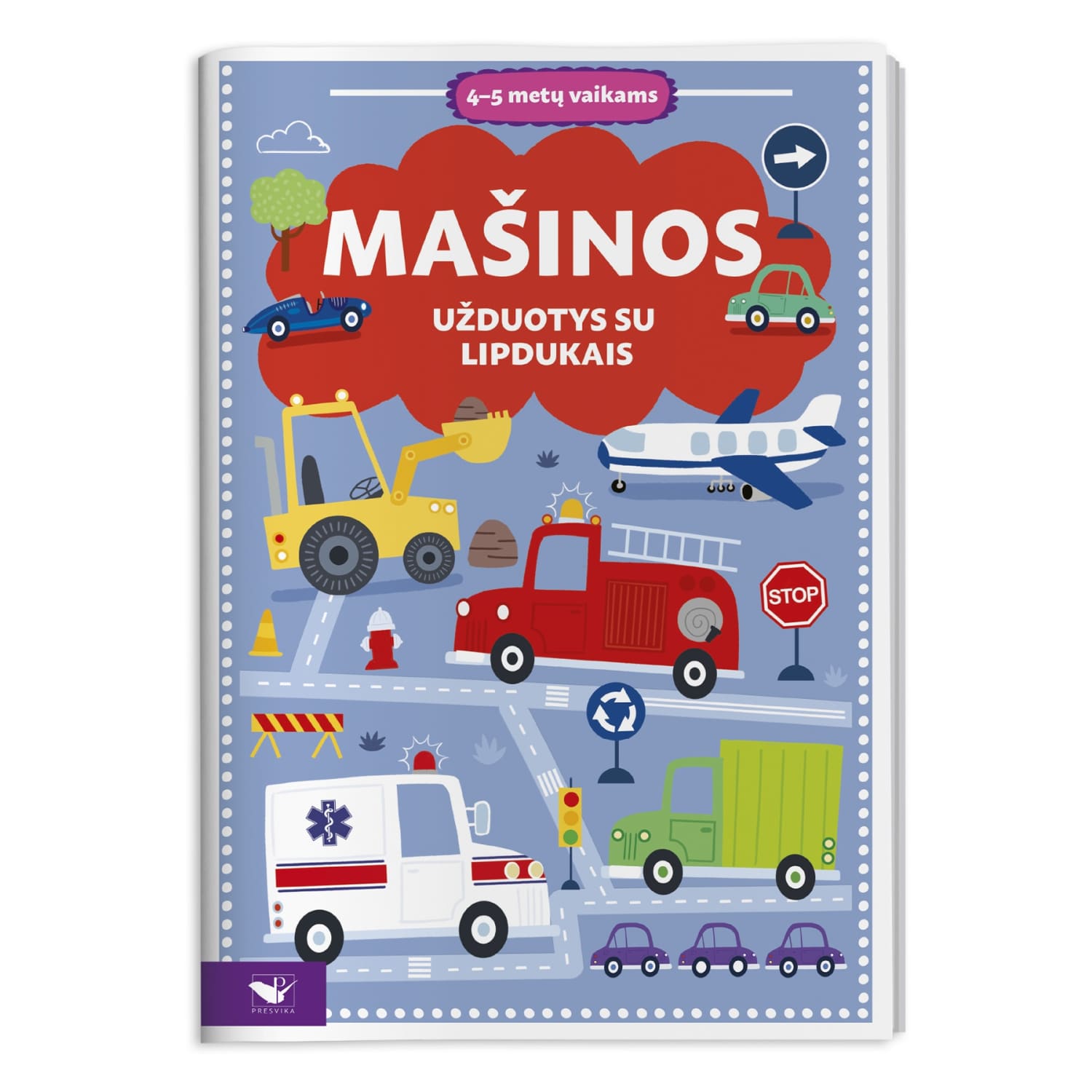 Knyga MAŠINOS.UŽDUOTYS SU LIPDUK. 4-5 M.