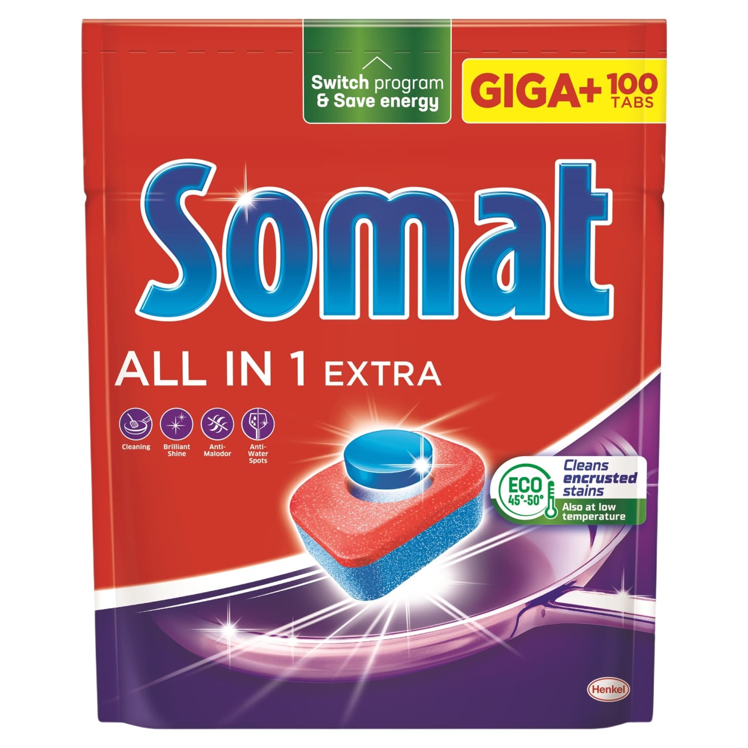 Ind. tabletės SOMAT All in 1 EXTRA, 100 vnt.
