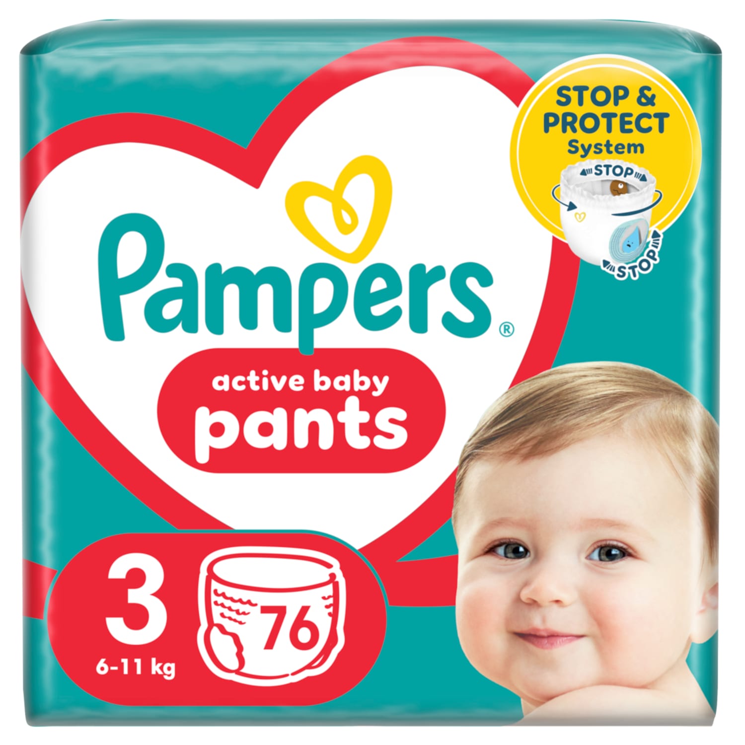 Sauskelnės PAMPERS PANTS GIANT P. S3, 76 vnt.
