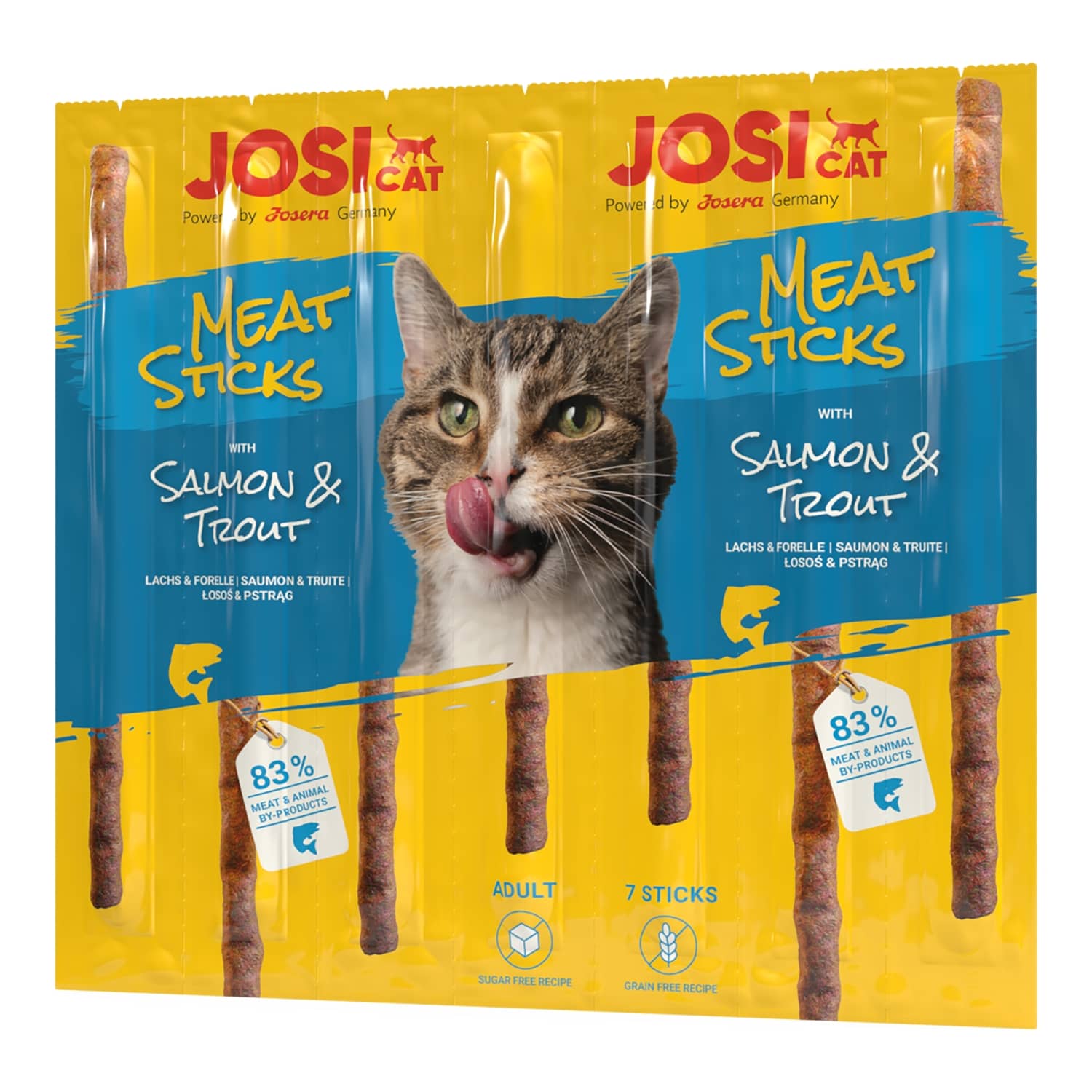 Kār.kaķ. JosiCat Meat Sticks Salmon&Trout 35g