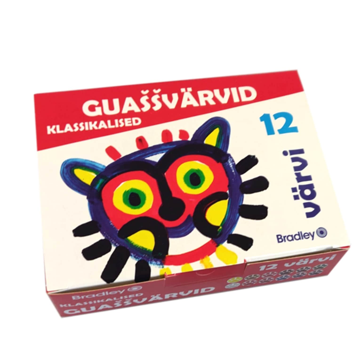 Guašš Bradley 12 värvi, a'20 ml, klass.