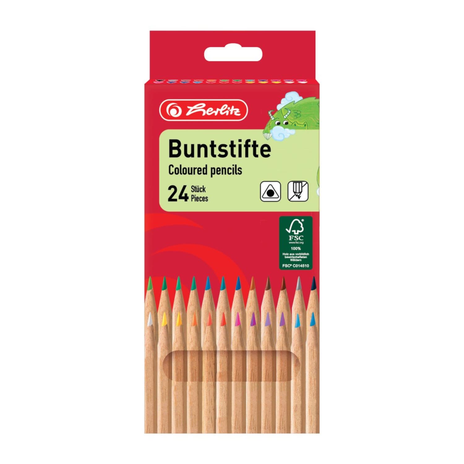 Spalvoti pieštukai HERLITZ, 24 vnt, BS26