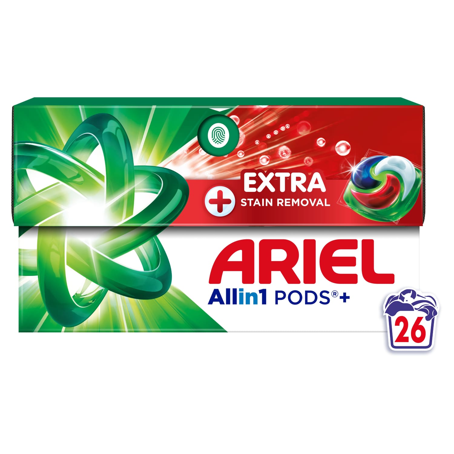 Skalbimo kapsulės ARIEL EXTRA CLEAN, 26 vnt