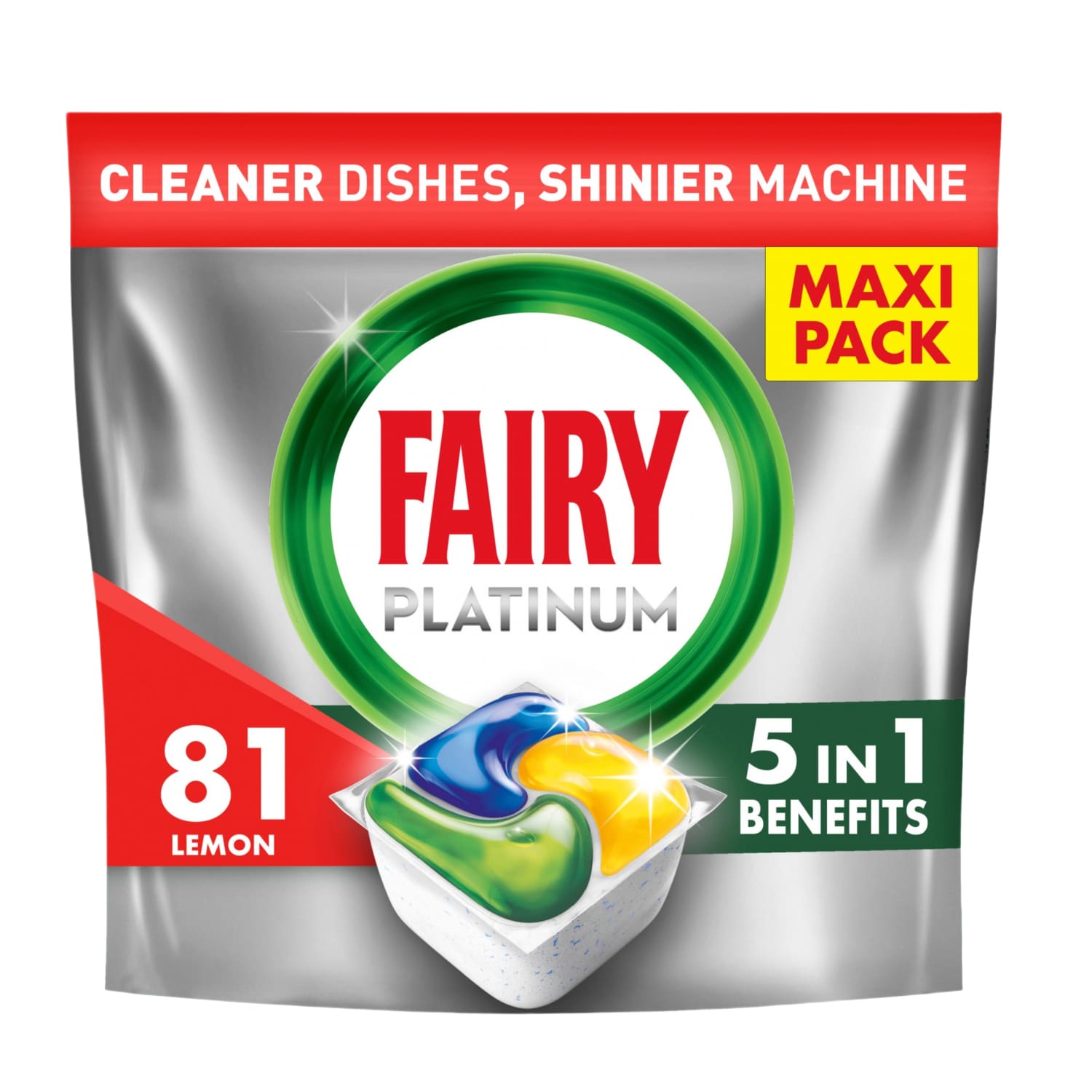 Nõudepesukapslid Fairy Platinum Lemon 81tk