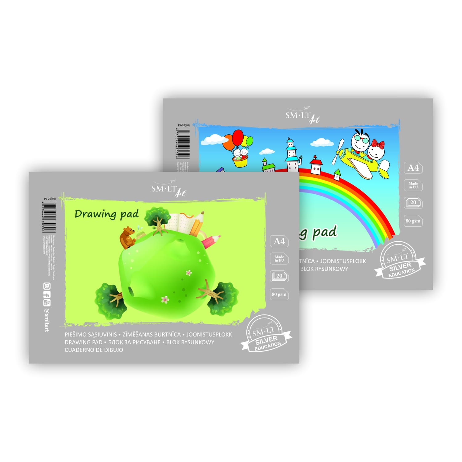 Zīmēšanas albums SMLT ART A4 80gsm 20lp