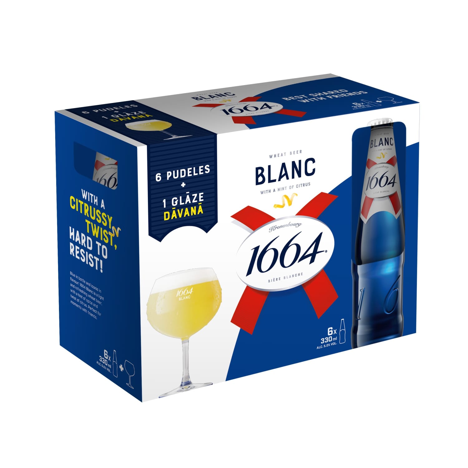 Alus Kronenbourg 1664 Blanc 5% 6x0,33l