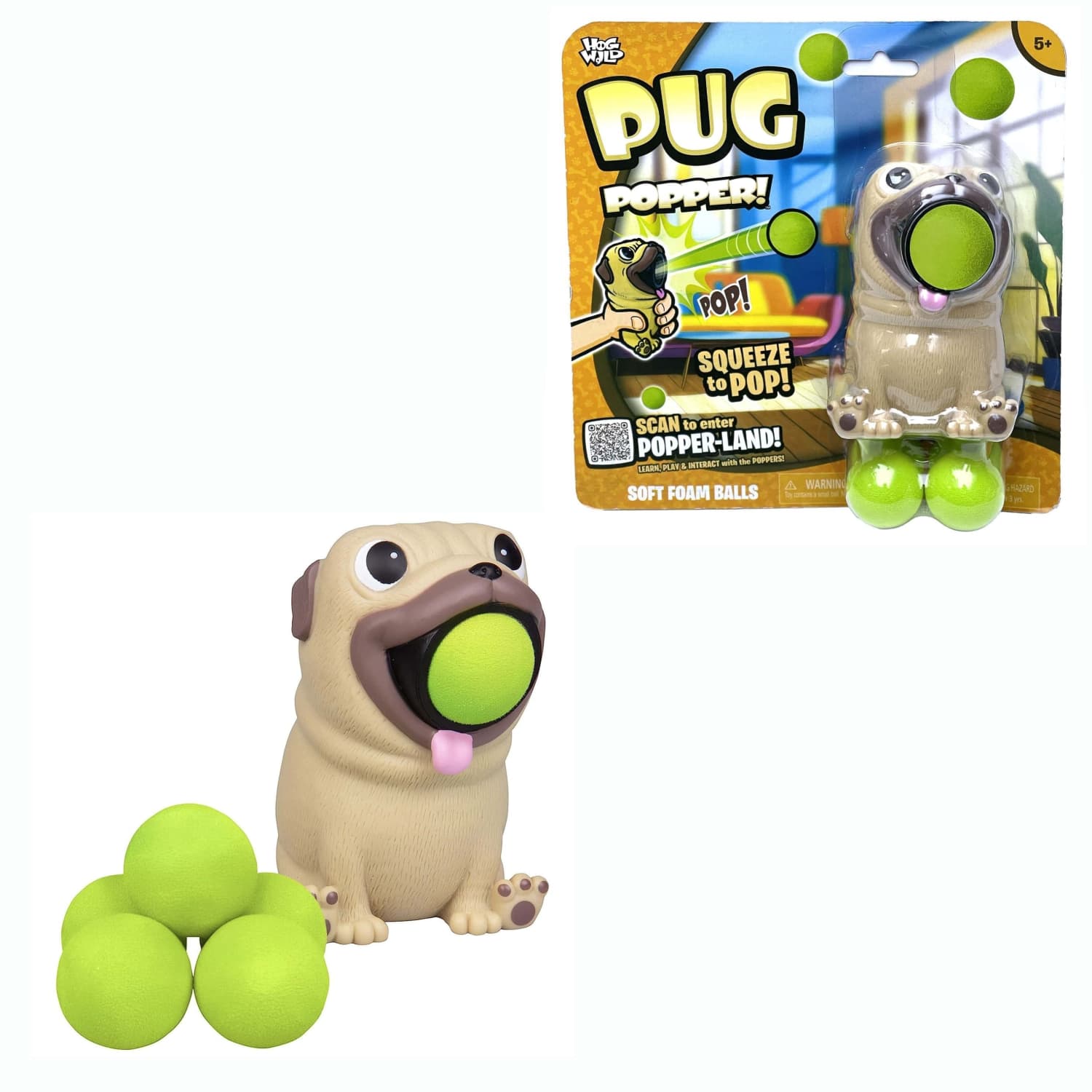 Žaislas PUG POPPER