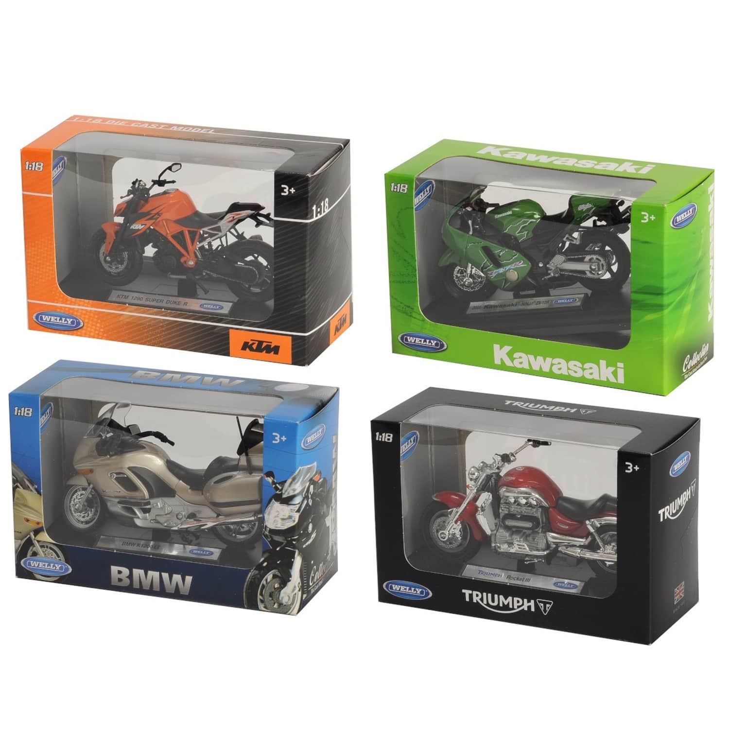 Mudel mootorratas 1:18 Welly