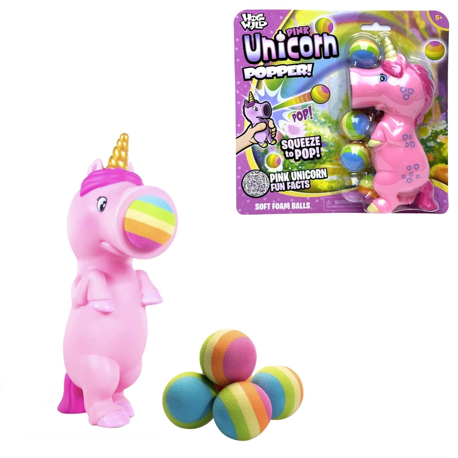Pehmete kuulidega Unicorn Popper