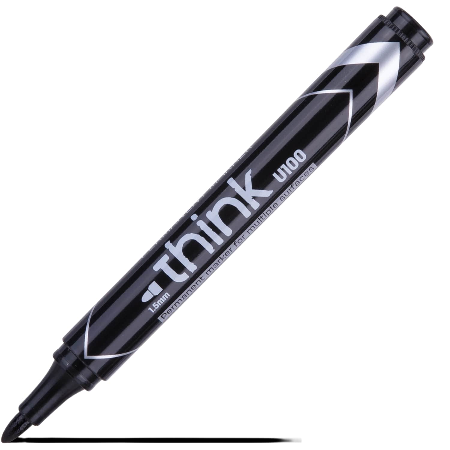 Ilgalaikis žymeklis DELI U100, 1,5 mm, juodas