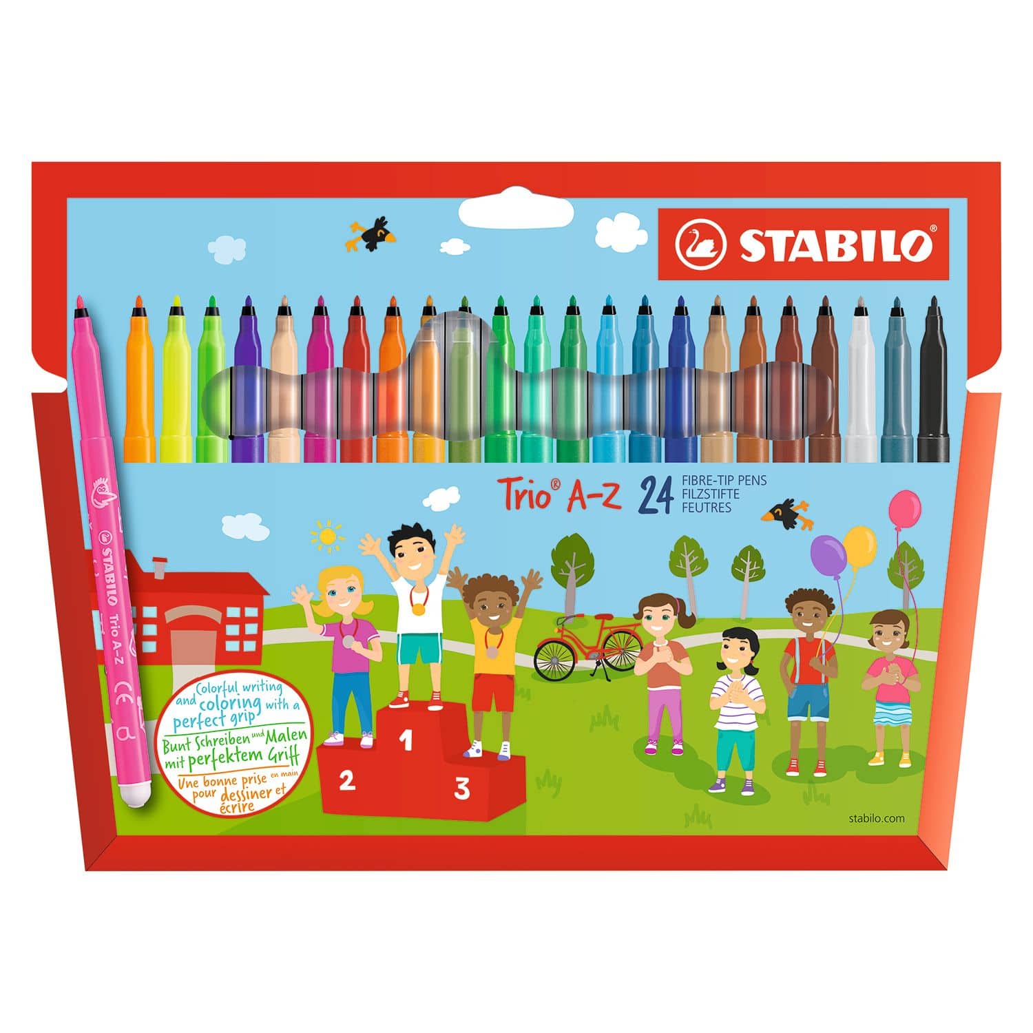 Žymekliai STABILO TRIOA-Z, 24 spalvų