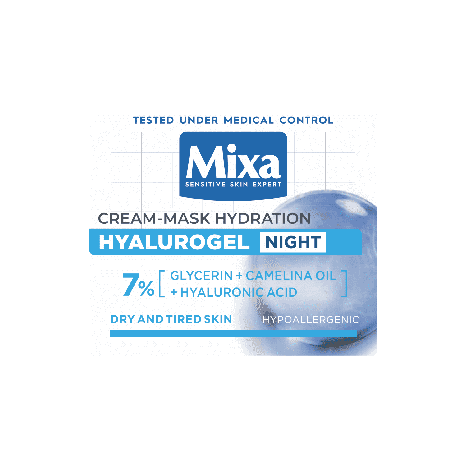 Krēms-maska Mixa Hyalurogel naktij 50ml