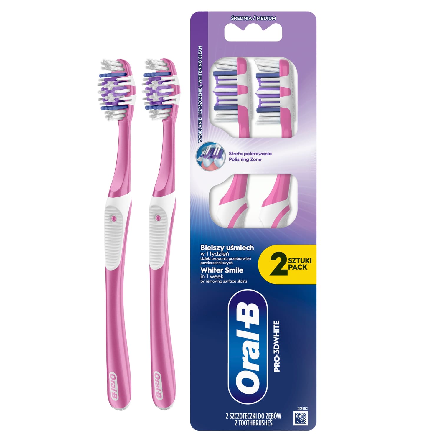 Zobu bir.Oral B Pro-3DWhite Wh. Cl.Med. 2gab.