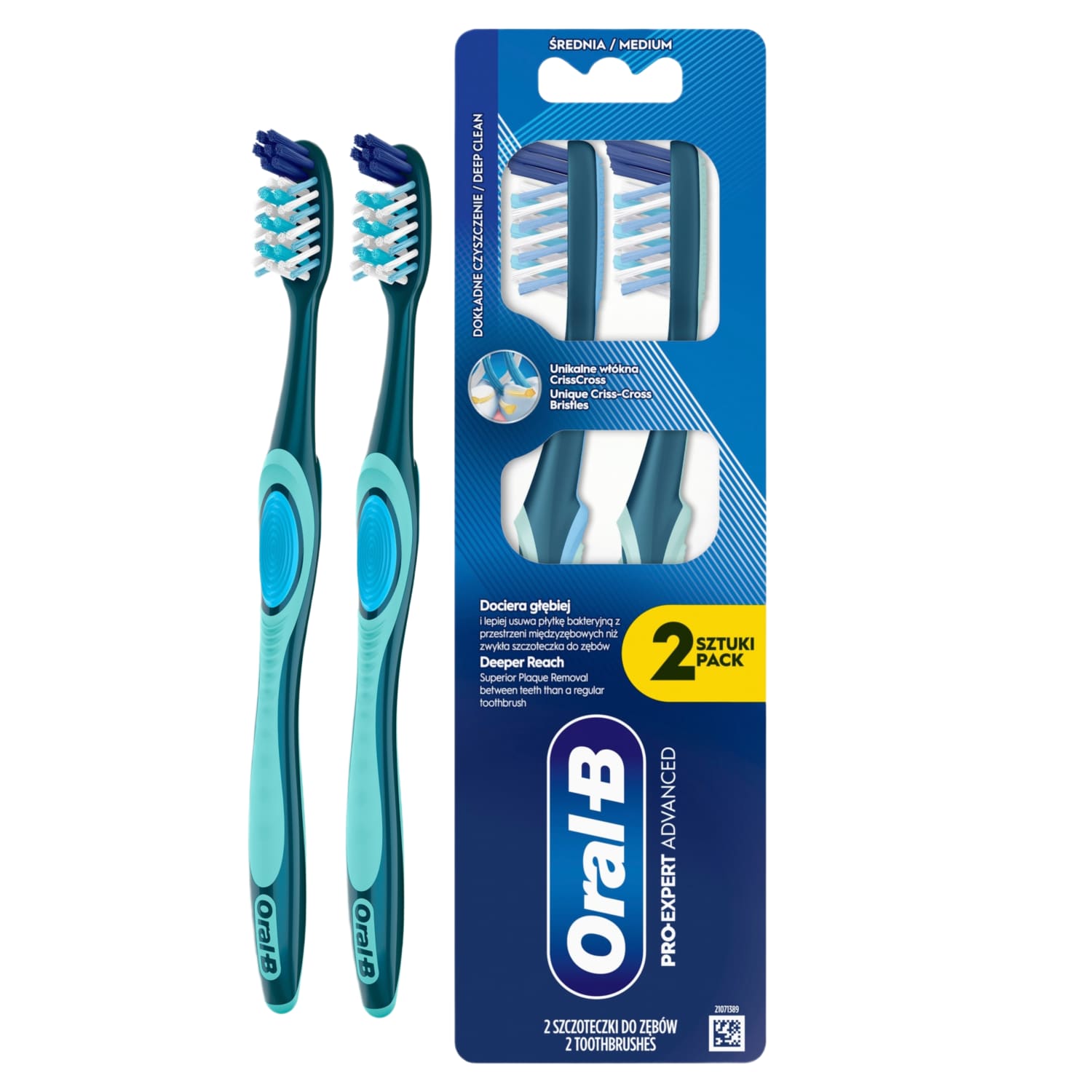Ham.h. Oral B Pro-Exp. Adv. Deep Cl. Med. 2tk