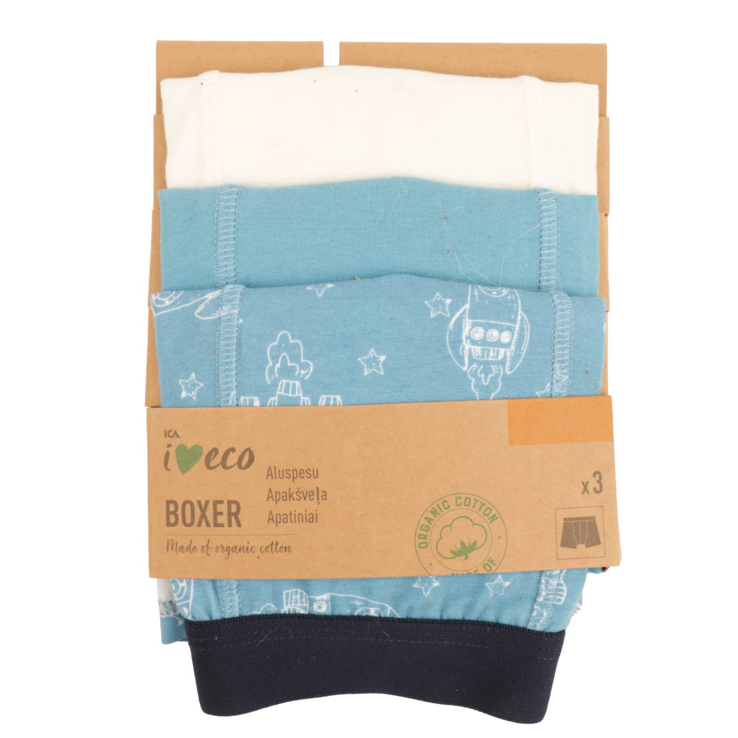 Poiste aluspesu I Love Eco 3p 110/116