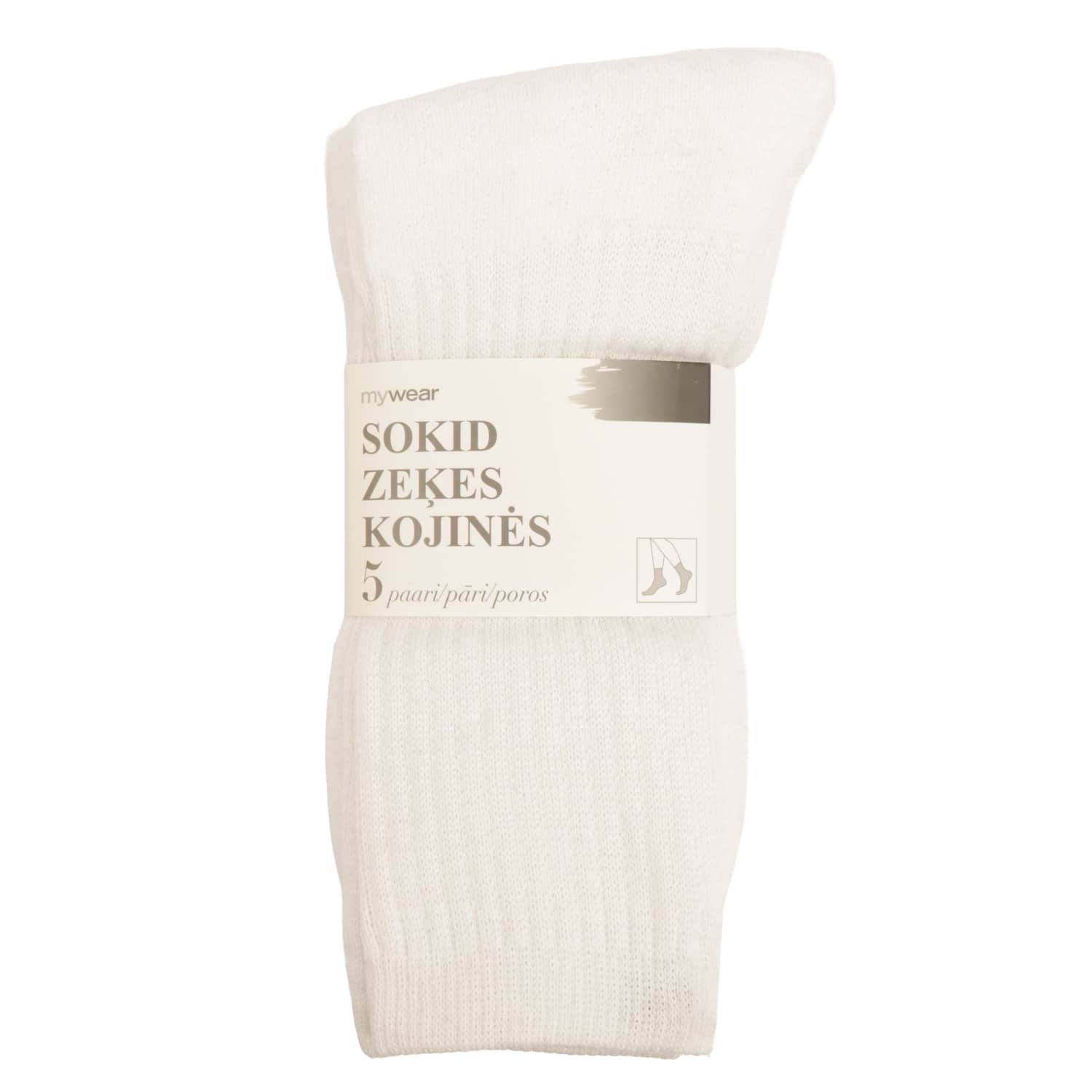 Spordisokid Mywear valged 5p 41/45 AW25