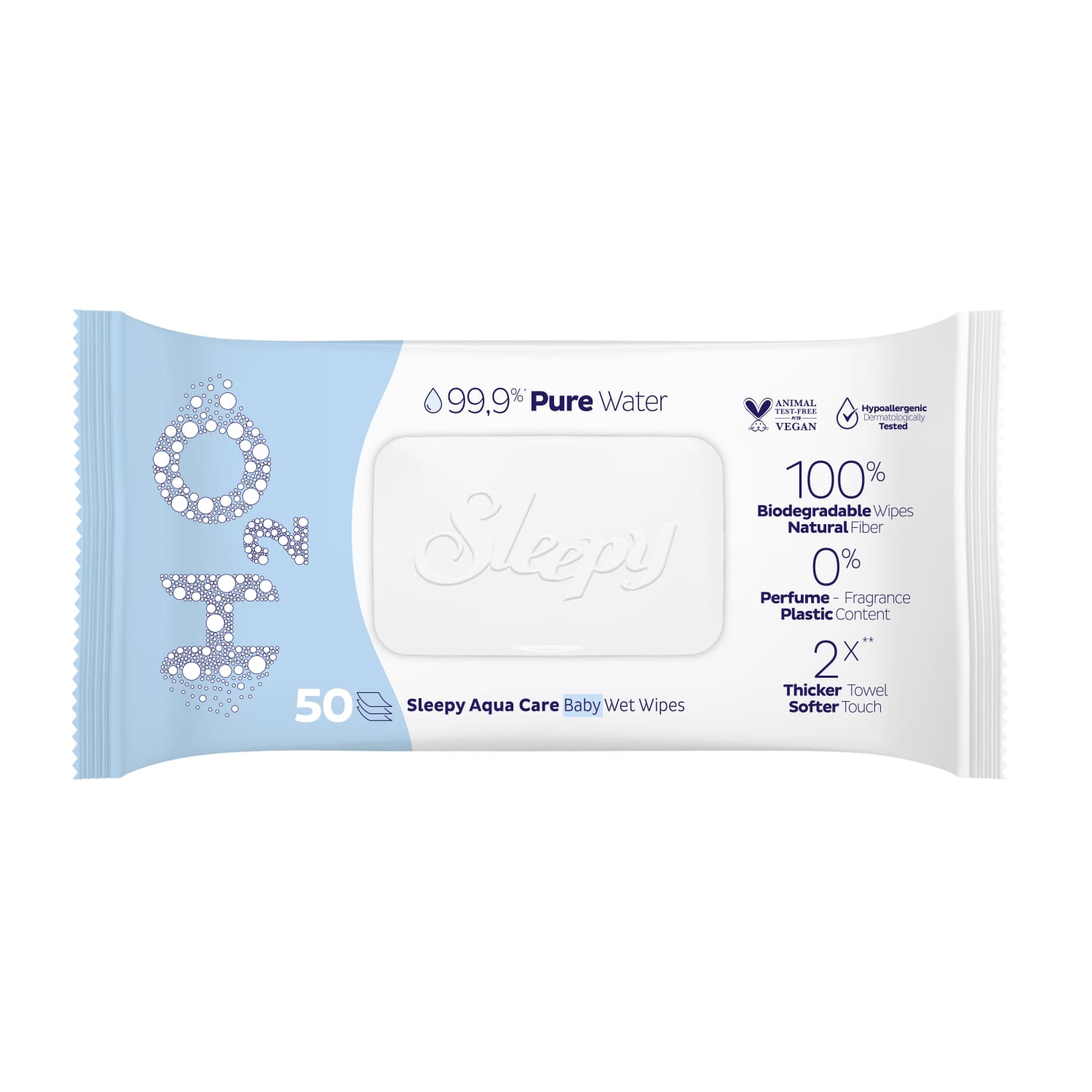 Niis. salvrätikud Sleepy Aqua Care last. 50tk