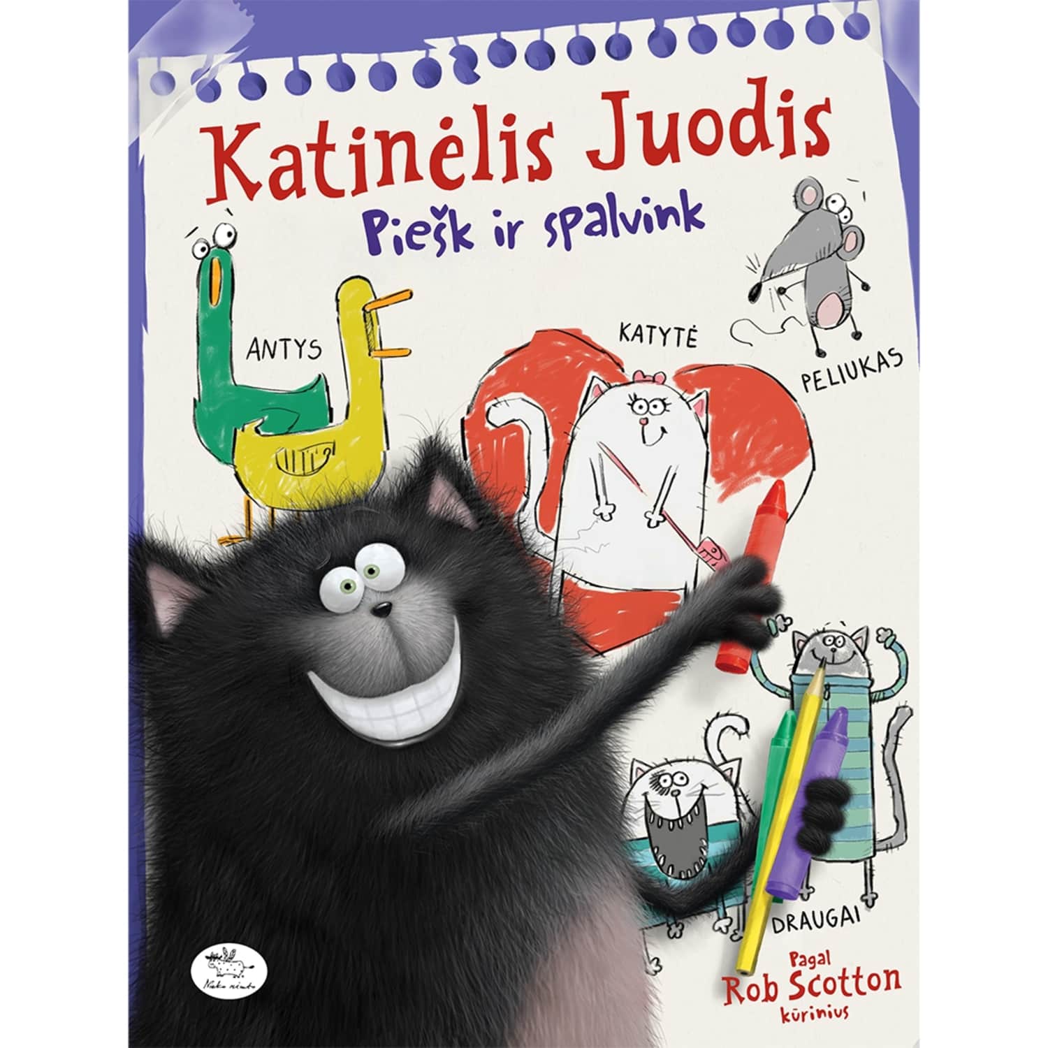 Knyga KATINĖLIS JUODIS. PIEŠK IR SPALVINK