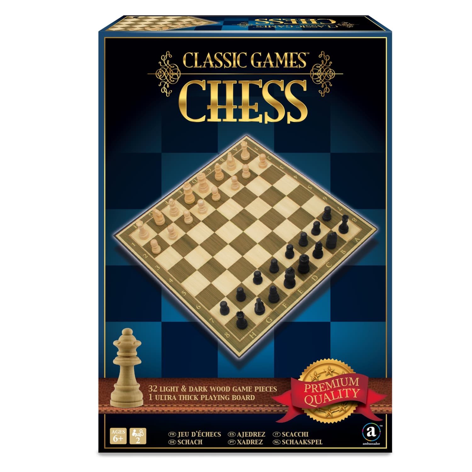 Lauamäng Male puidust Classic Ambassador