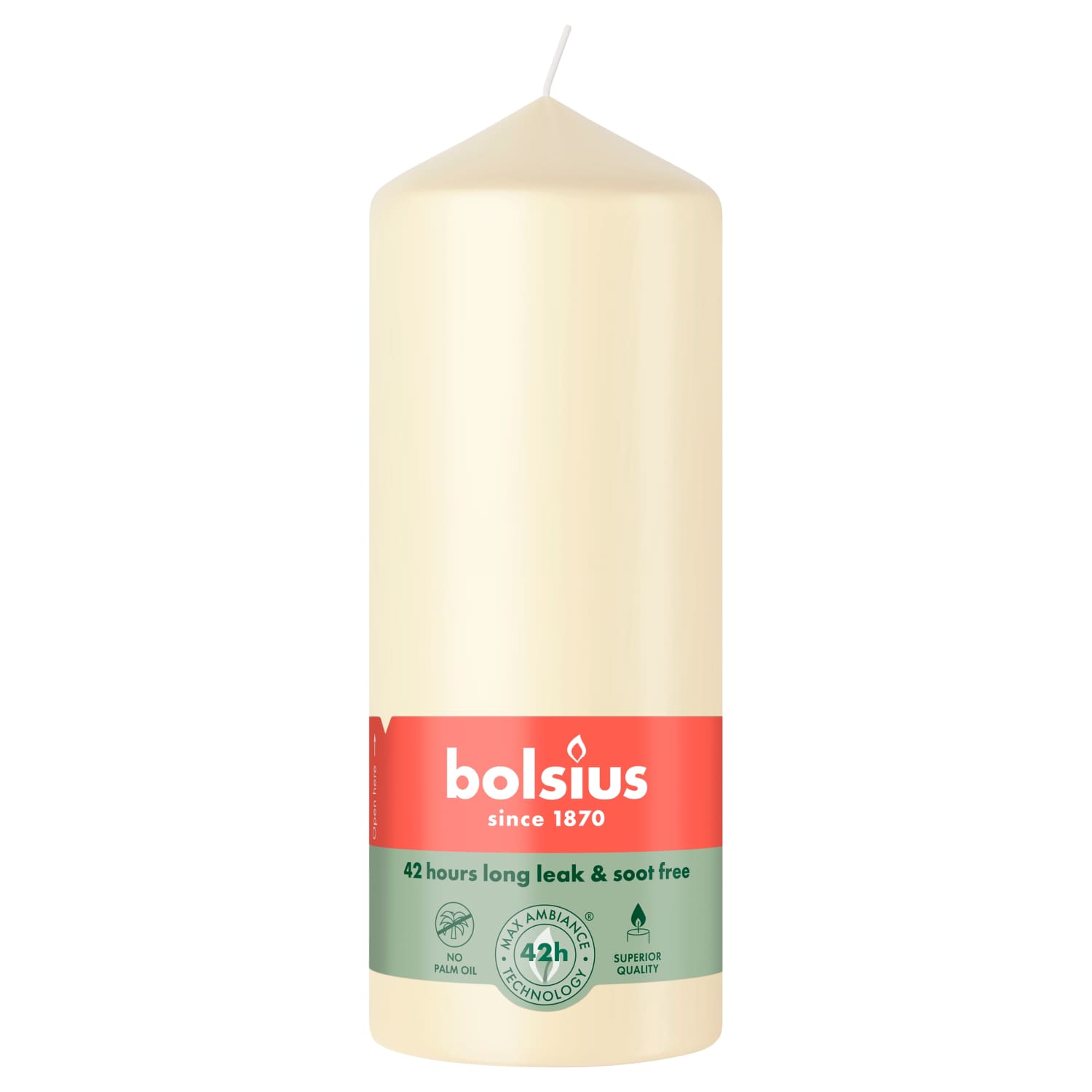 Svece Bolsius cilindr. ziloņk. 150/58mm