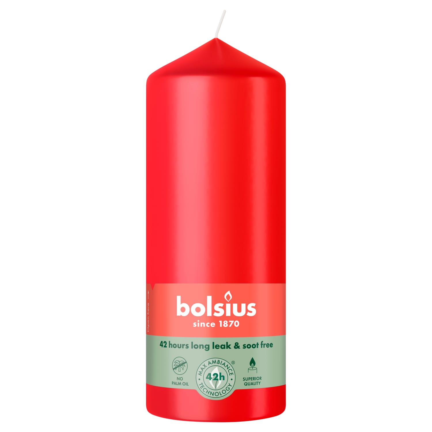 Svece Bolsius cilindr. sarkana 150/58mm